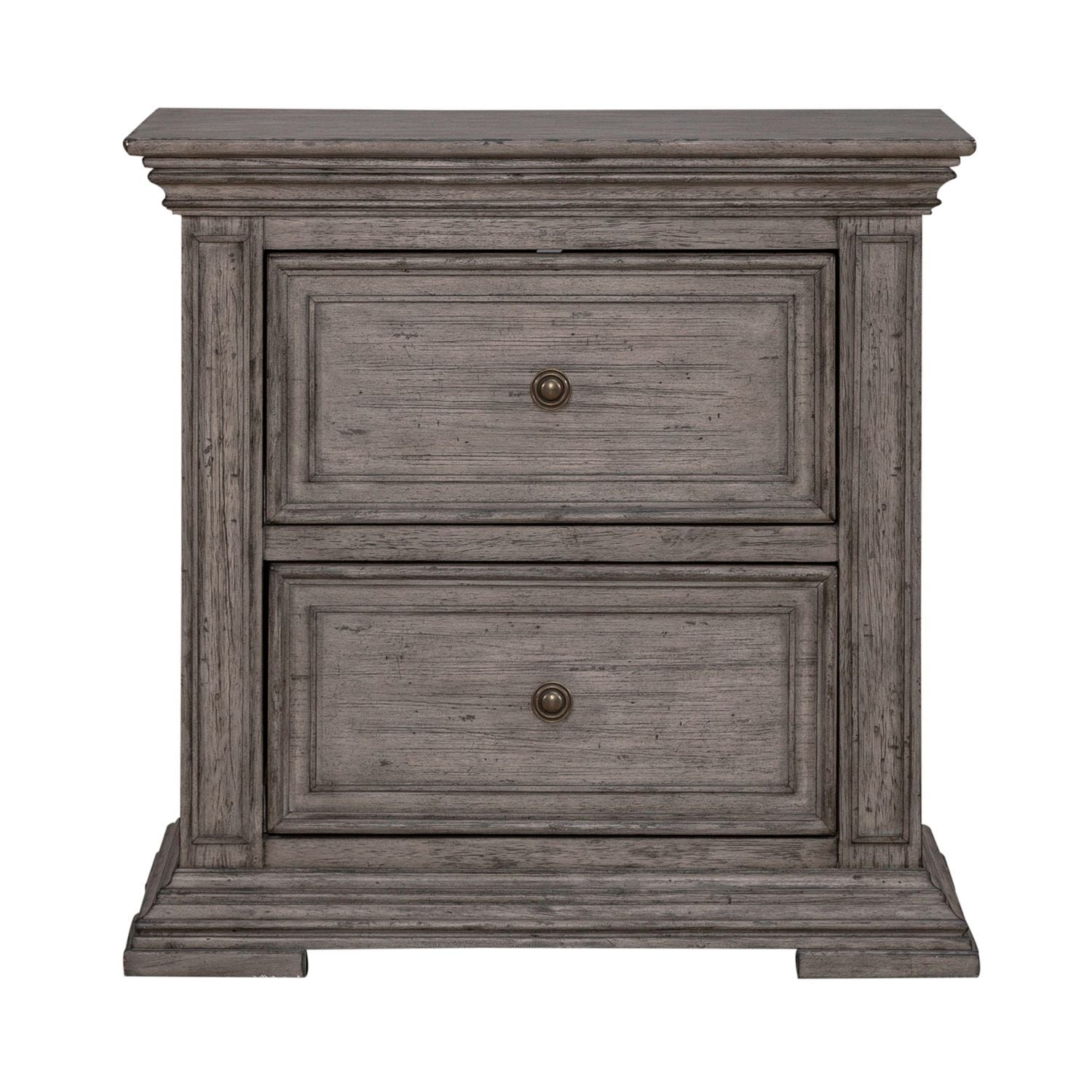 Big Valley - 2 Drawer Night Stand w/ Charging Station
