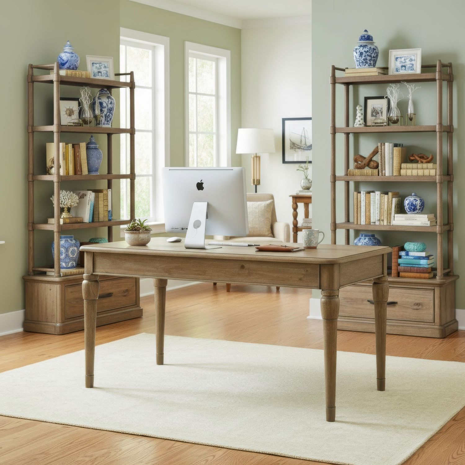 Hickory Grove - 3 Piece Desk Set - Heirloom Brown