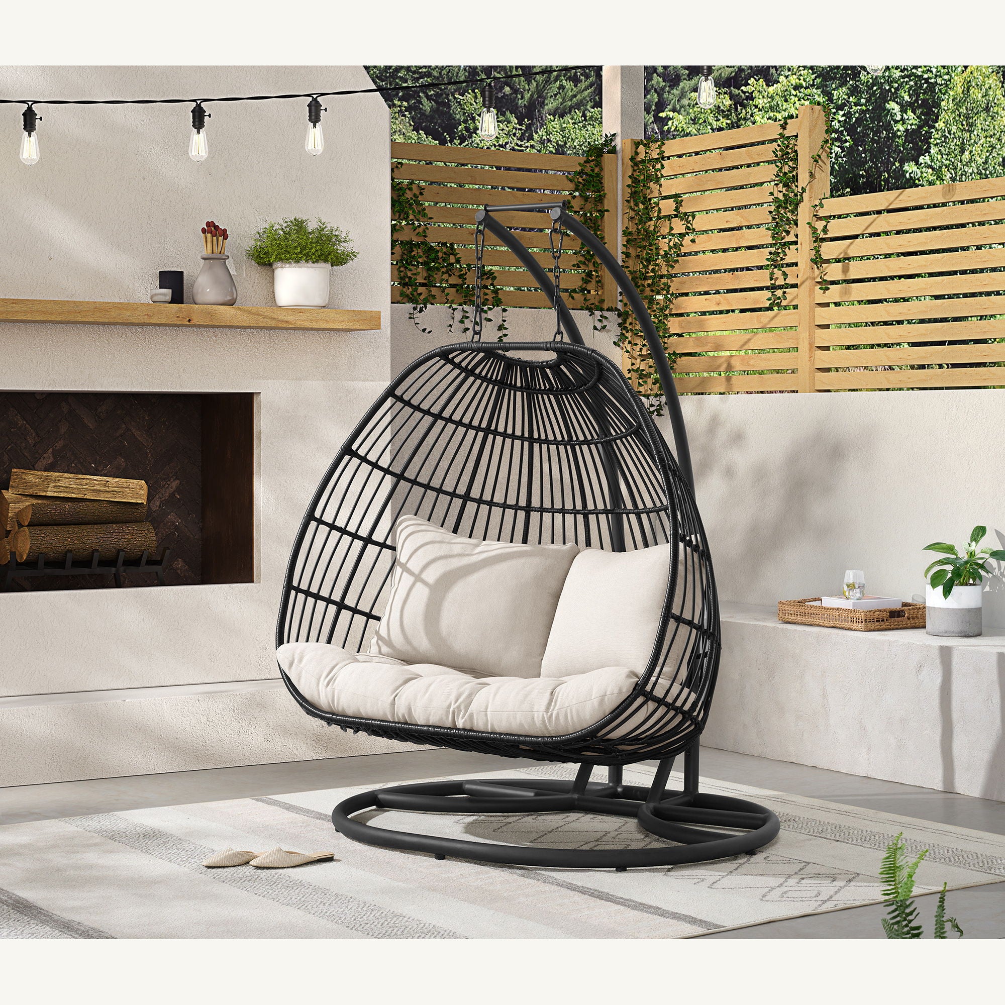 Playa - Double Swing Chair Complete - Dark Gray