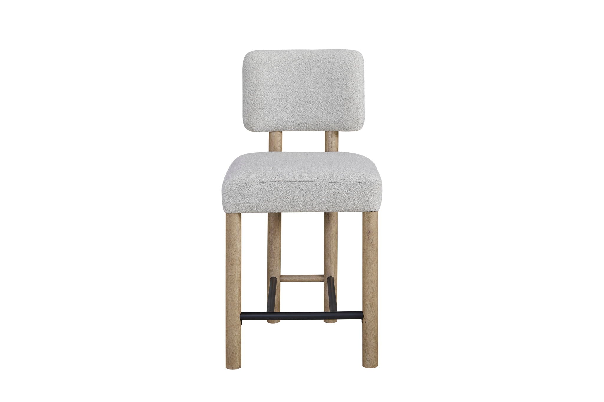 Pagosa - Upholstered Counter Height Stool (Set of 2) - English Knotty Oak / Gray