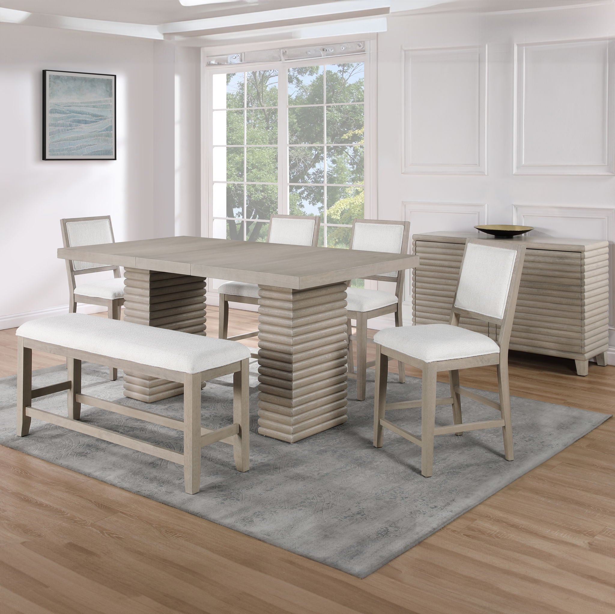 Lily - Counter Bench - Greige