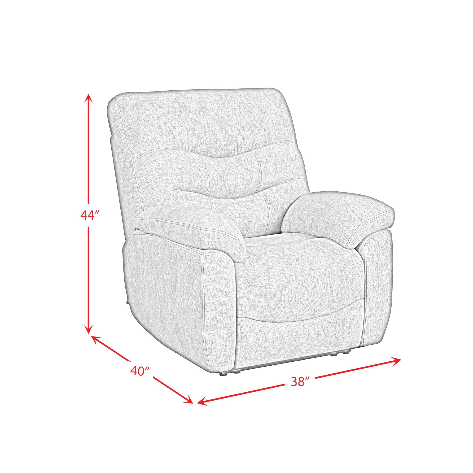 Trifecta - P3 Recliner With Heat Massage, Zero Gravity, Memory Foam - Sefi Puppy
