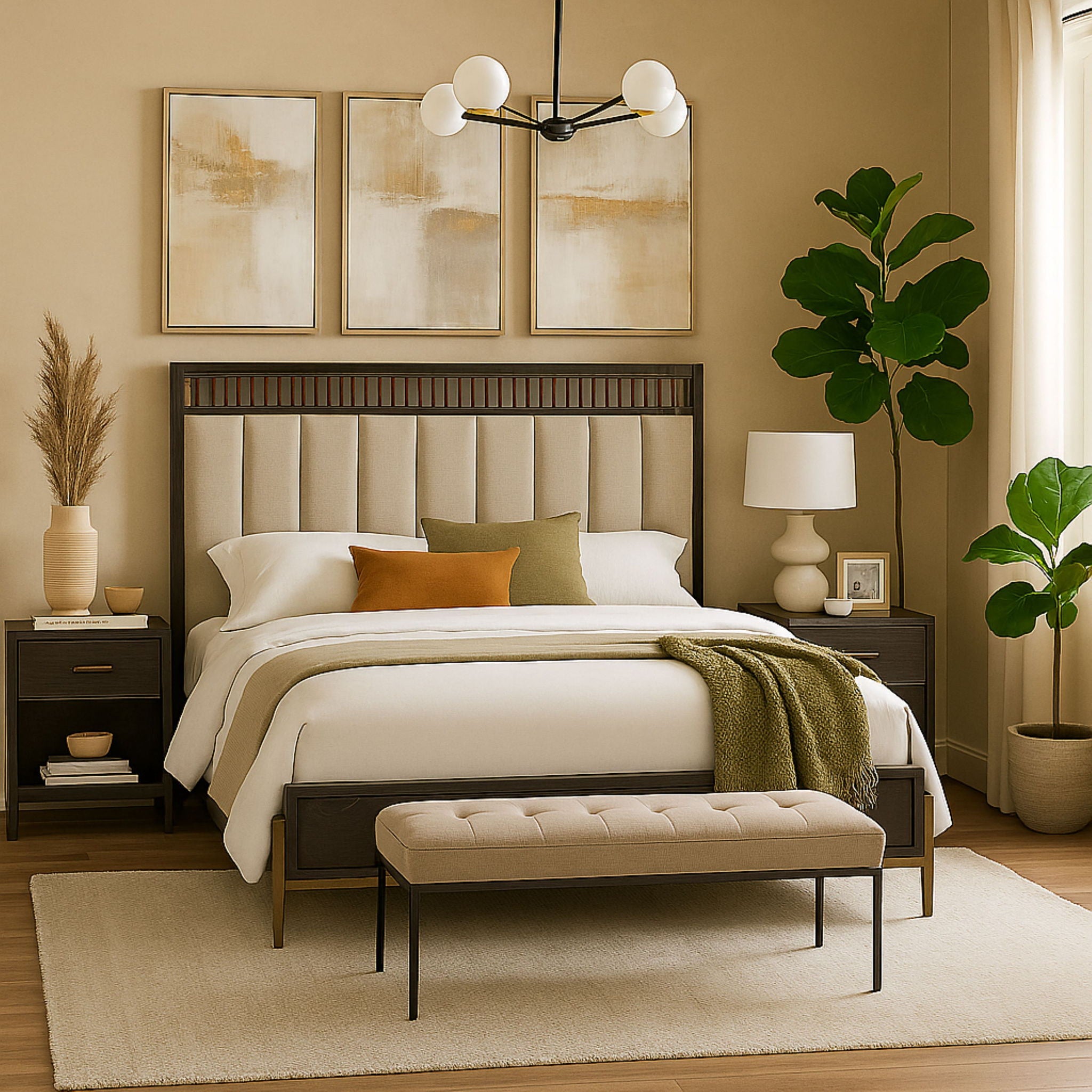 Elure - Upholstered Panel Bed