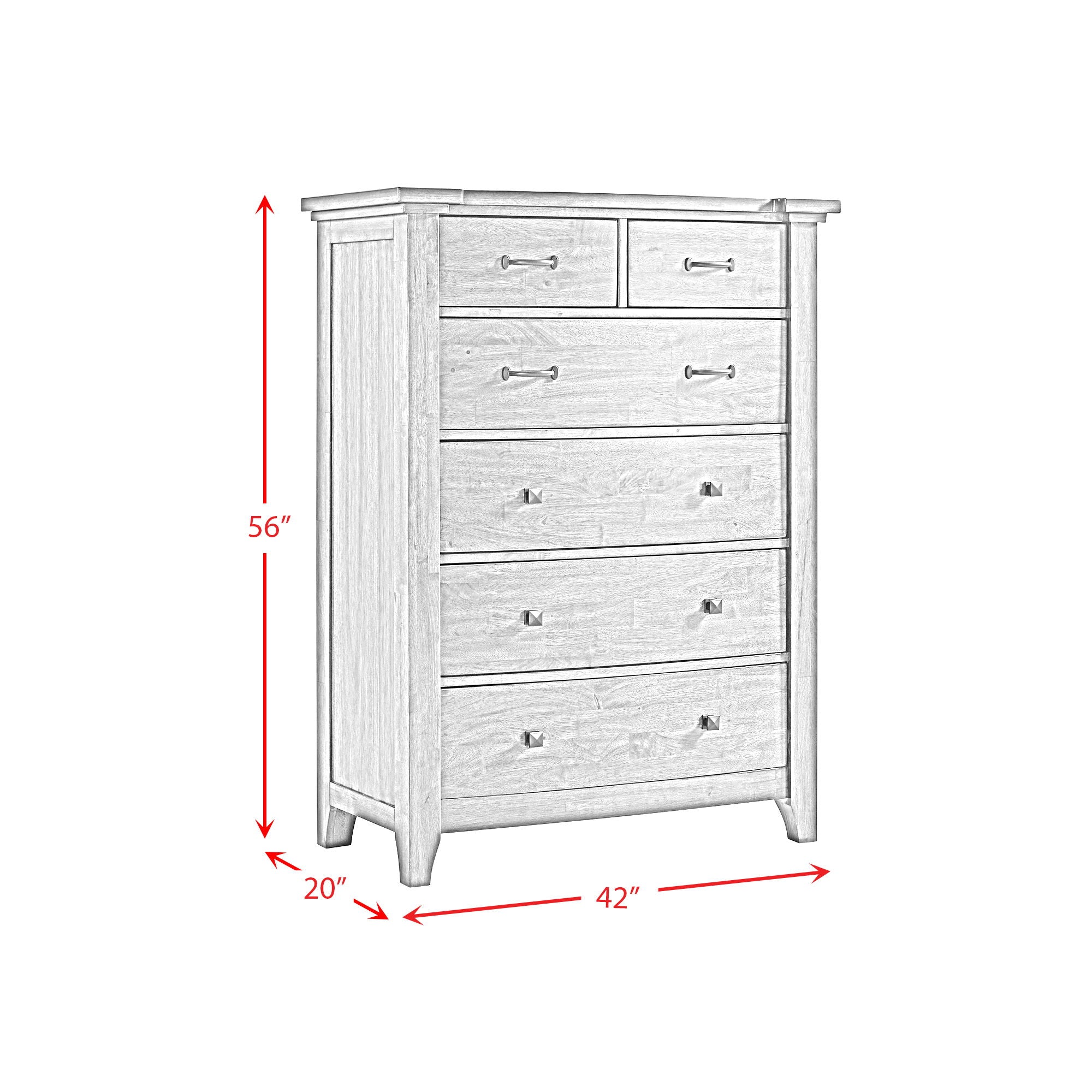 Gage - 6-Drawer Chest - Chestnut