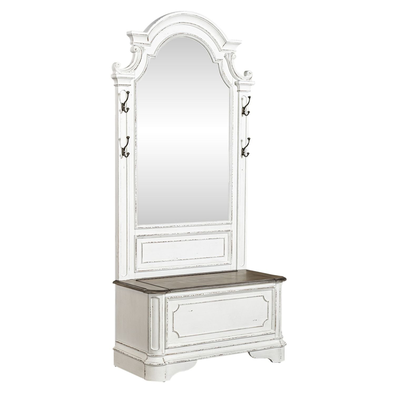 Magnolia Manor - 2 Piece Hall Tree - White