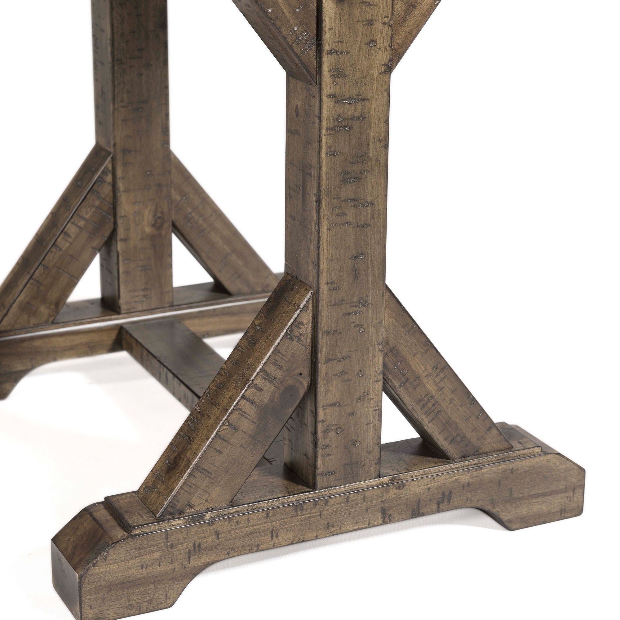 Finn - 3 Piece Accent Trestle Table Set (Coffee Table & Two End Tables) - Dark Walnut