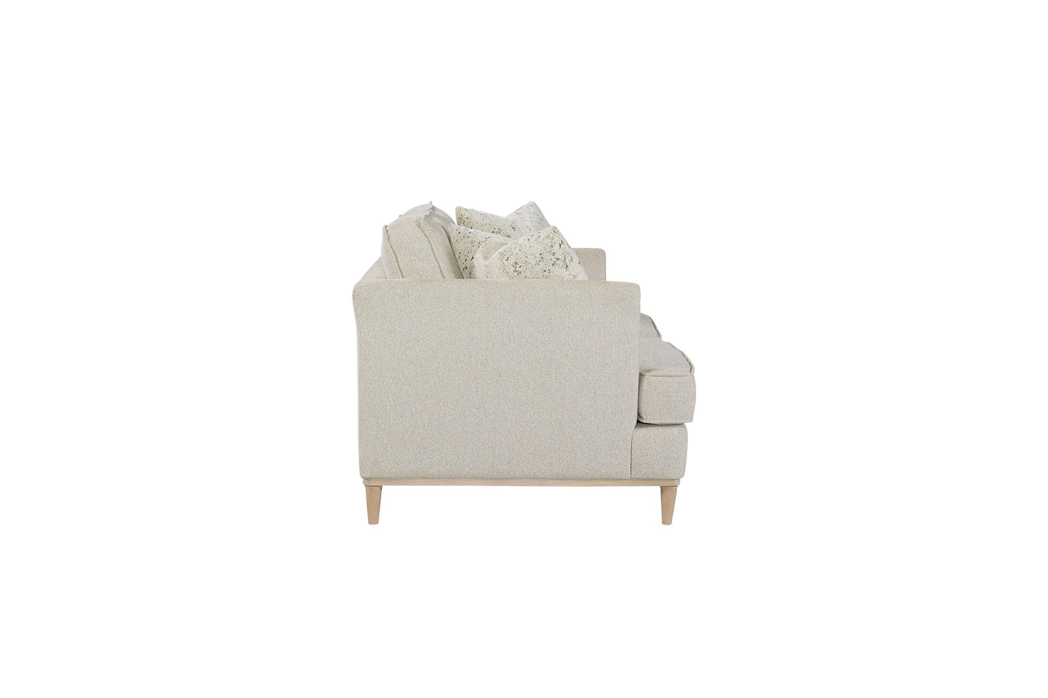 Citrus Heights - Loveseat With 2 Pillows - Pearl Silver