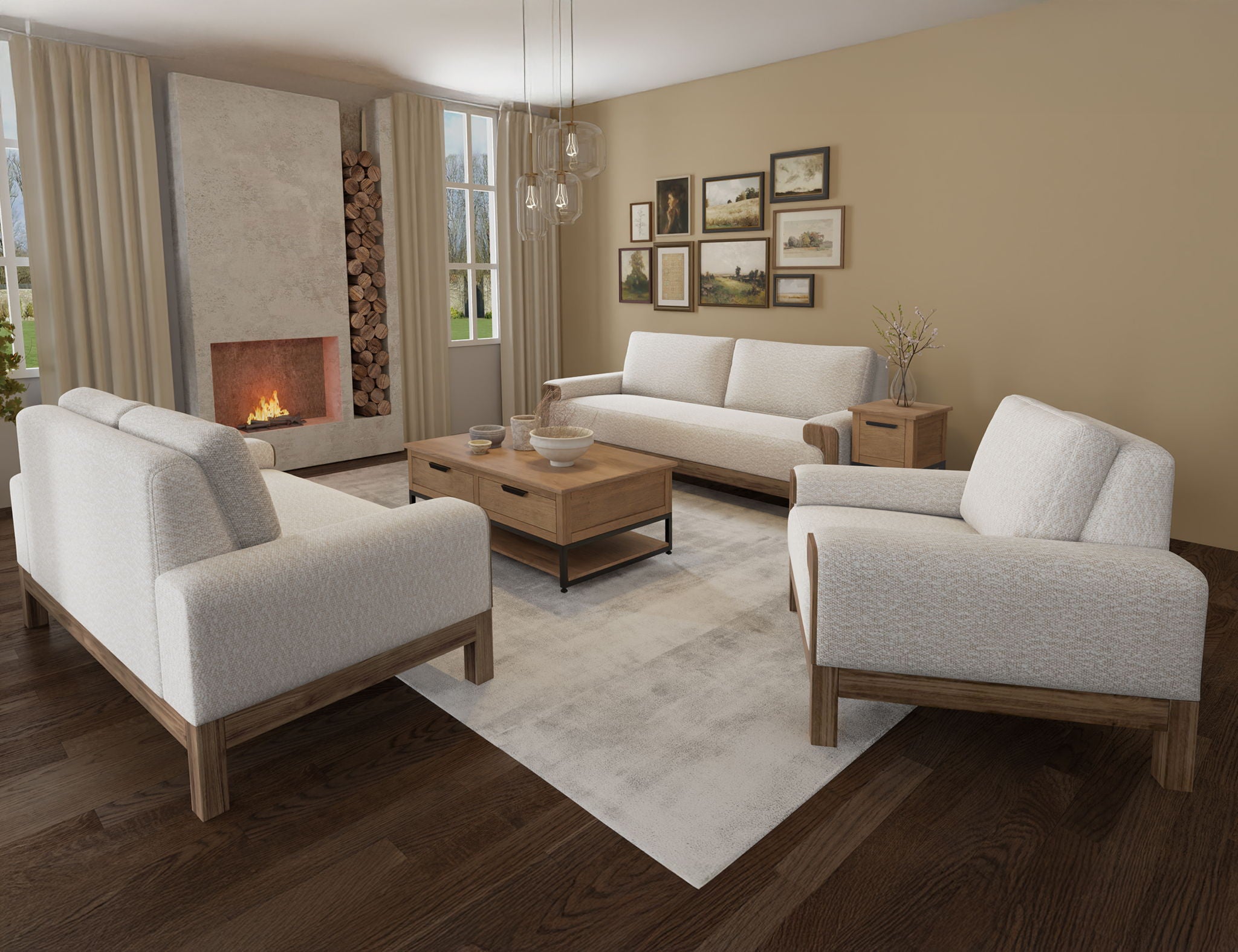 Sedona - Arm Chair - Light Cream