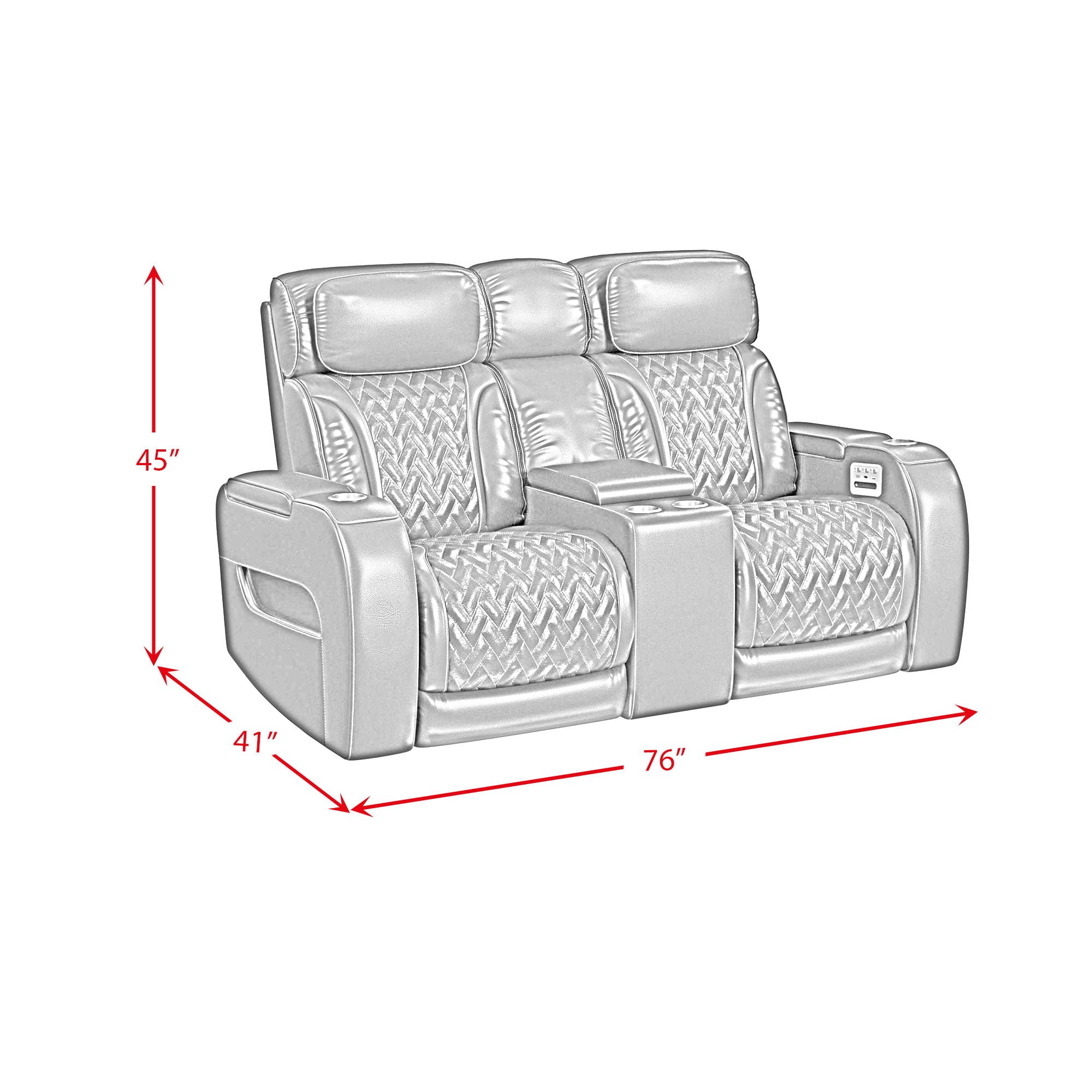 Prime Time - P3 3 Piece Living Room Set (Sofa, Loveseat & Recliner) - Jett Black