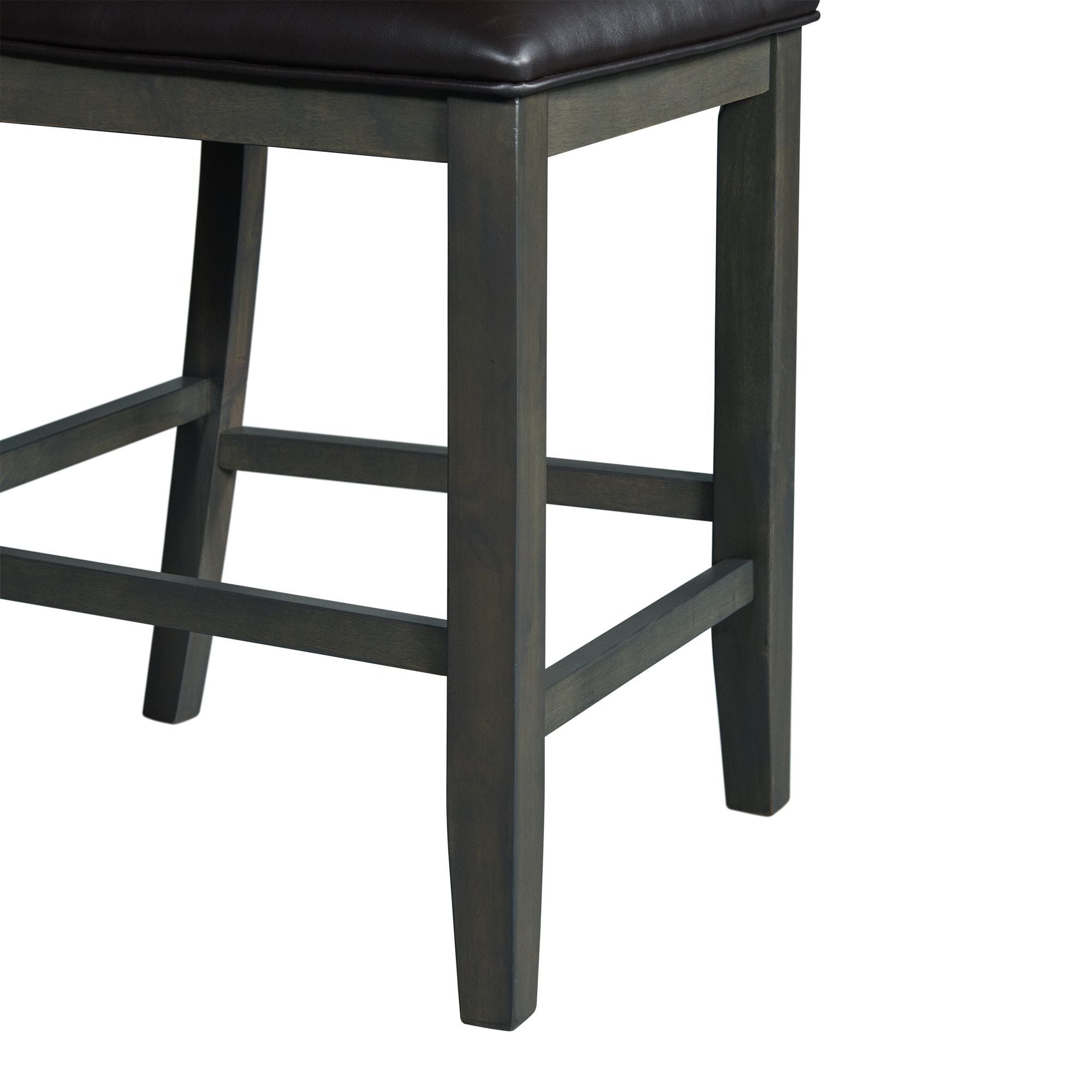 Amherst - Counter Side Chair With PU Cushion (Set of 2) - Gray Finish