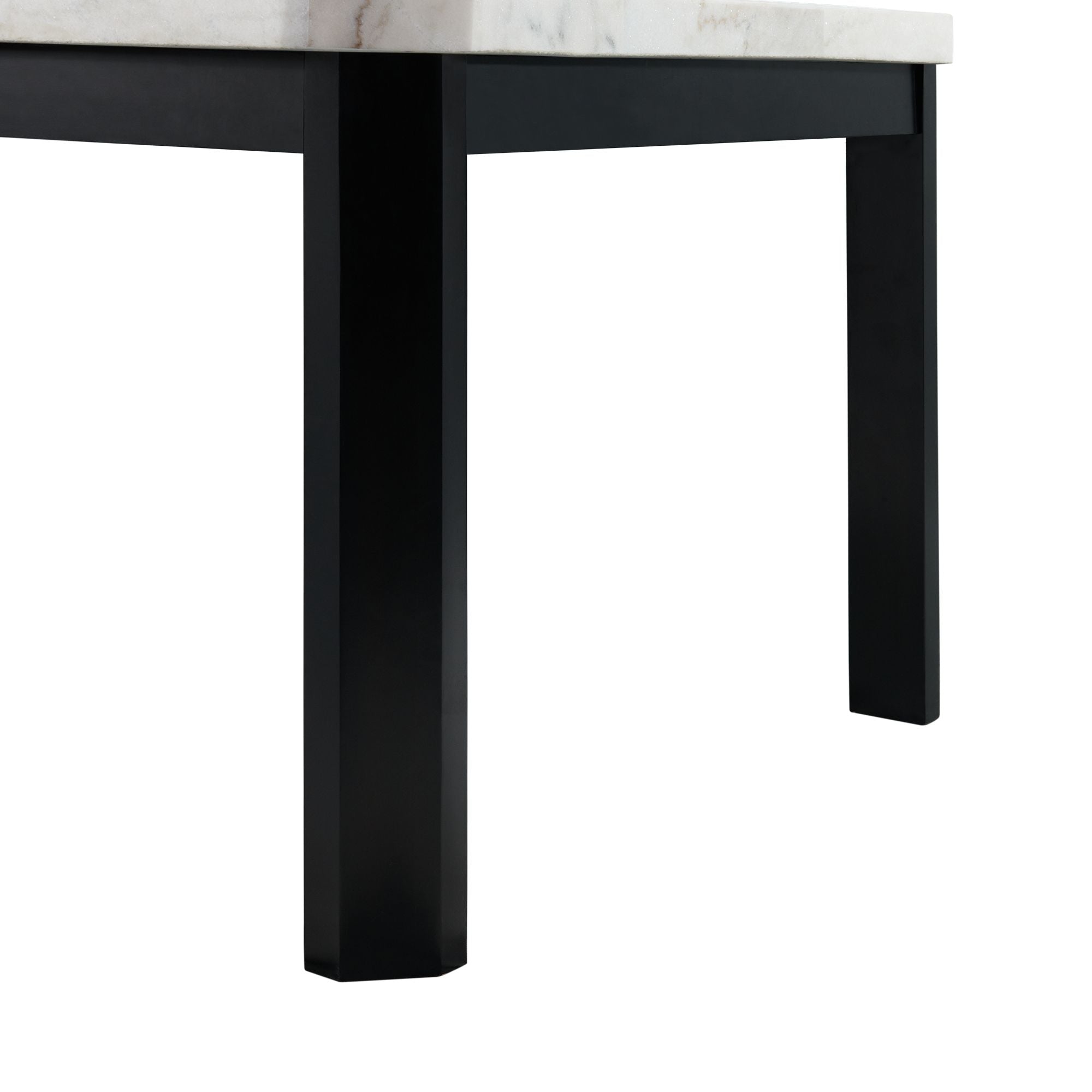 Francesca - 5 Piece Square Counter Dining Set (Table & Four Chairs) - White Marble