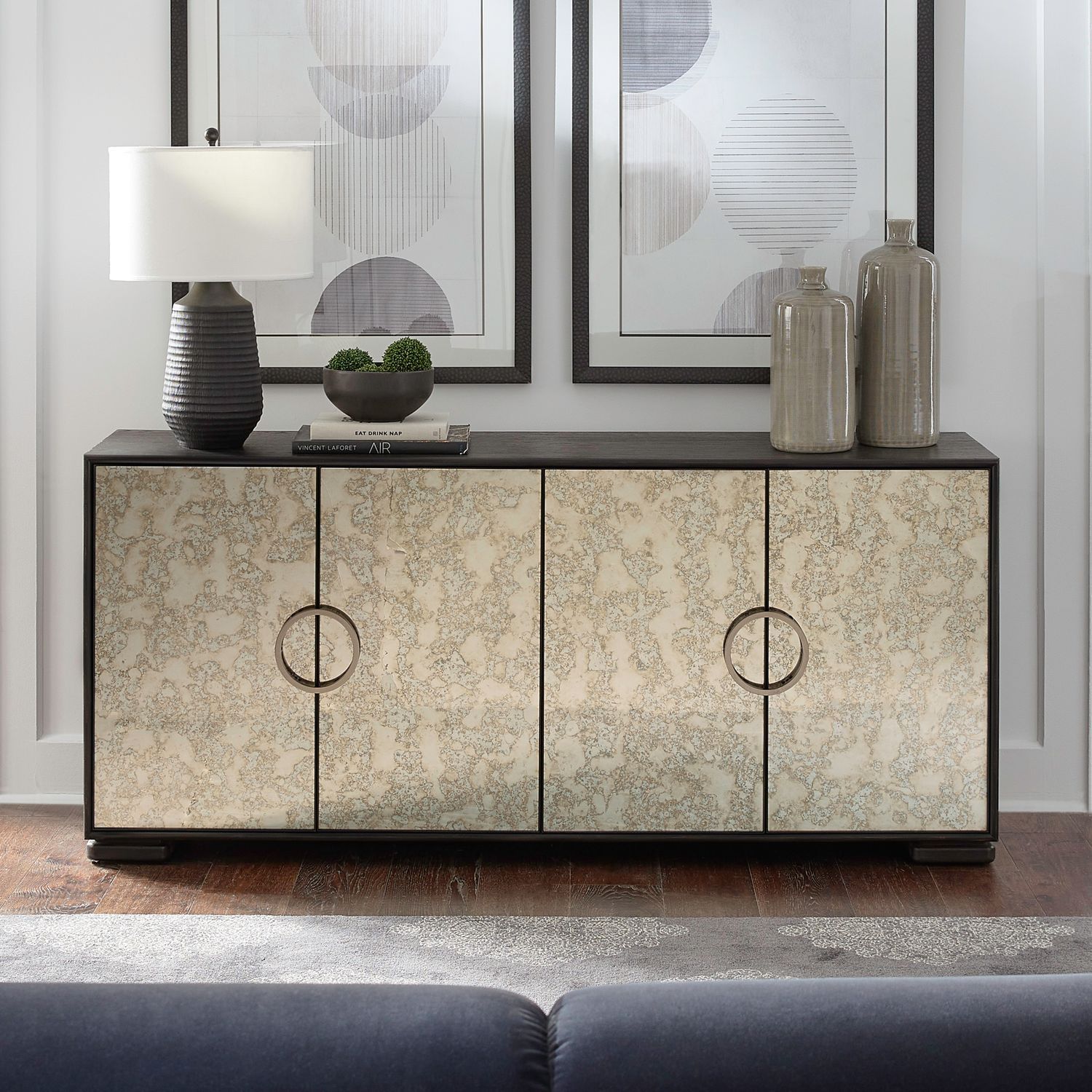 Barlowe - 4 Door Accent Cabinet - Brown