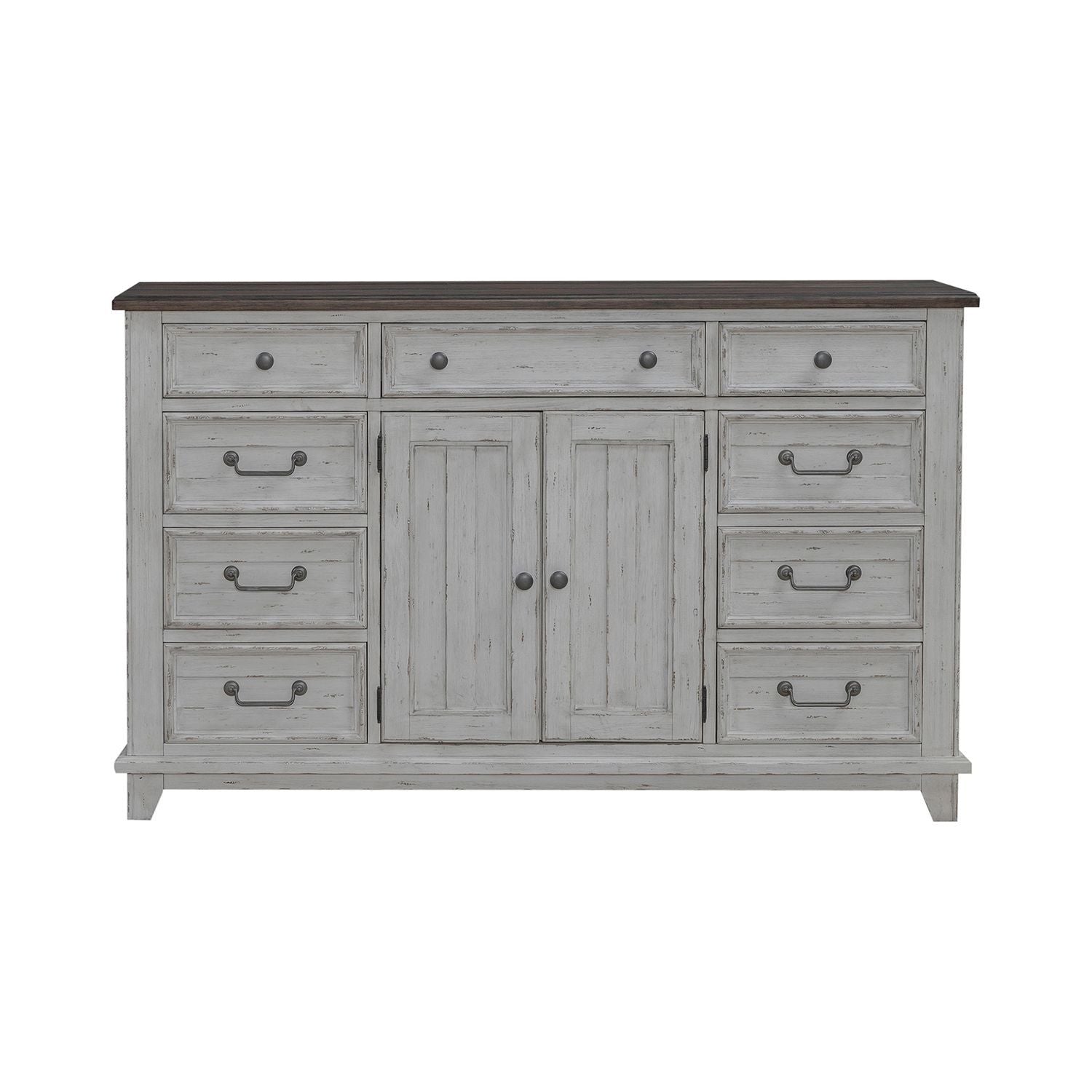River Place - 2 Door 9 Drawer Dresser - White