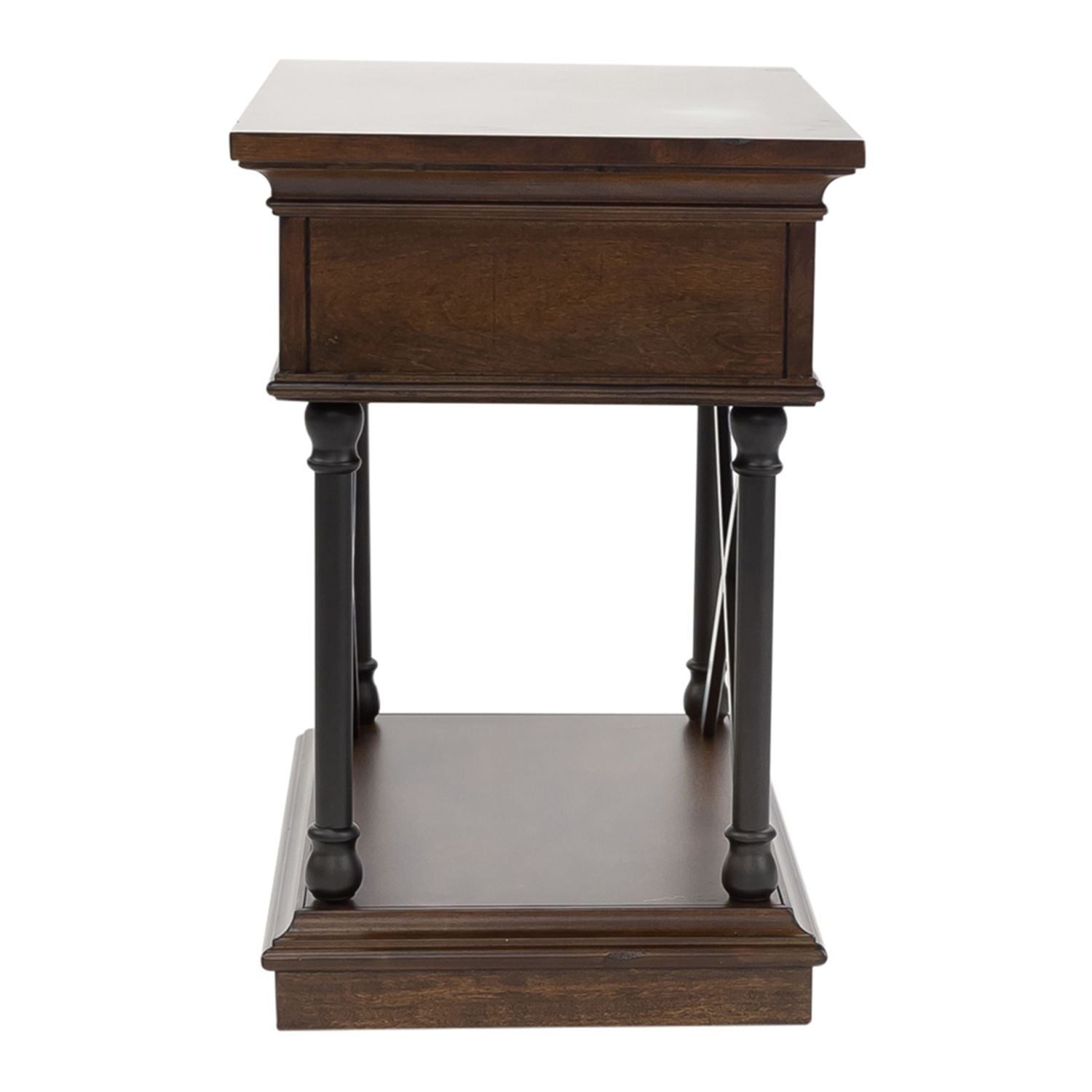 Tribeca - Drawer Chair Side Table - Dark Brown