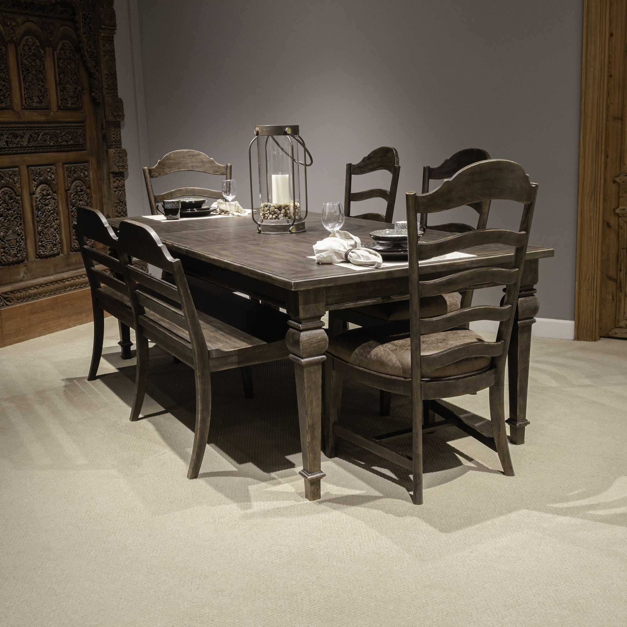 Paradise Valley - Rectangular Leg Table - Dark Brown