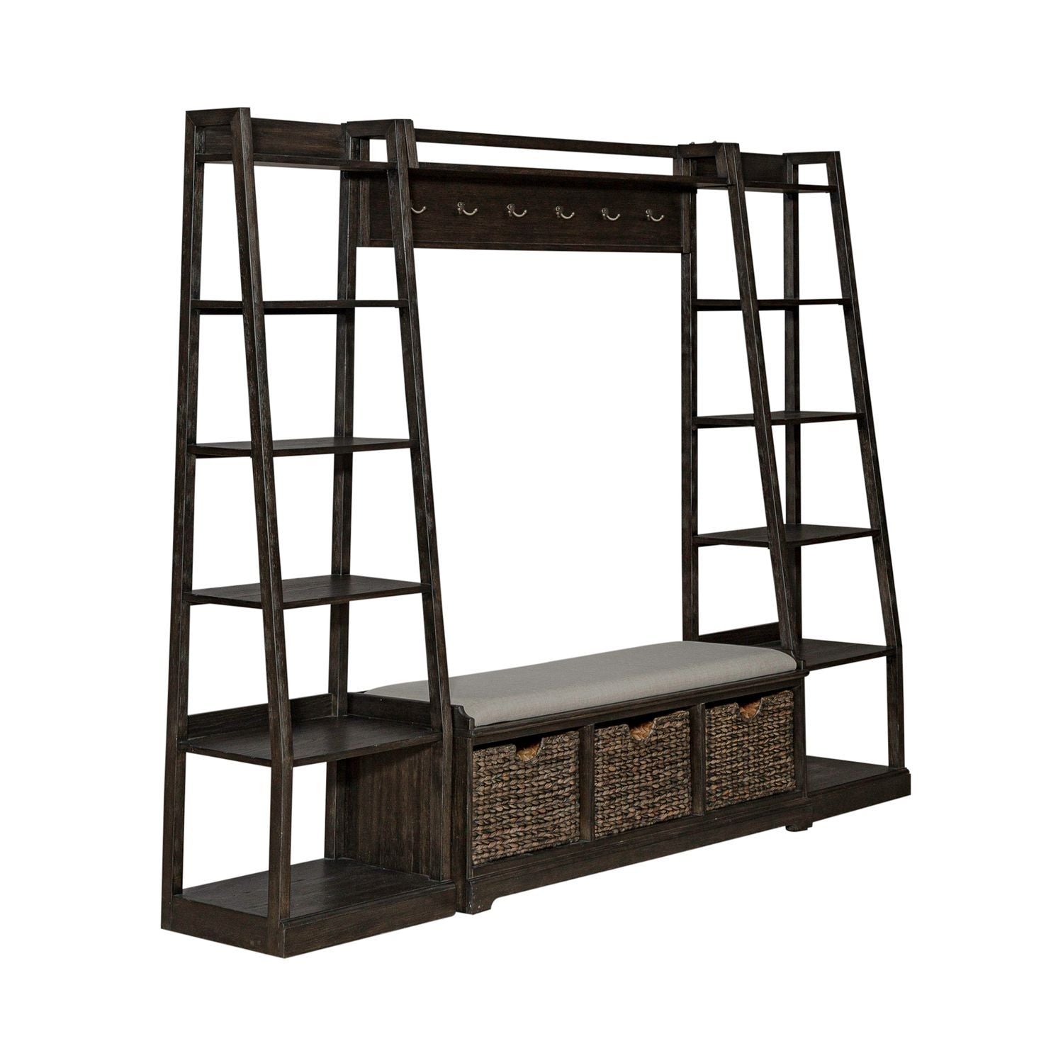 Mill Creek - 3 Piece Wall Unit Set - Dark Brown