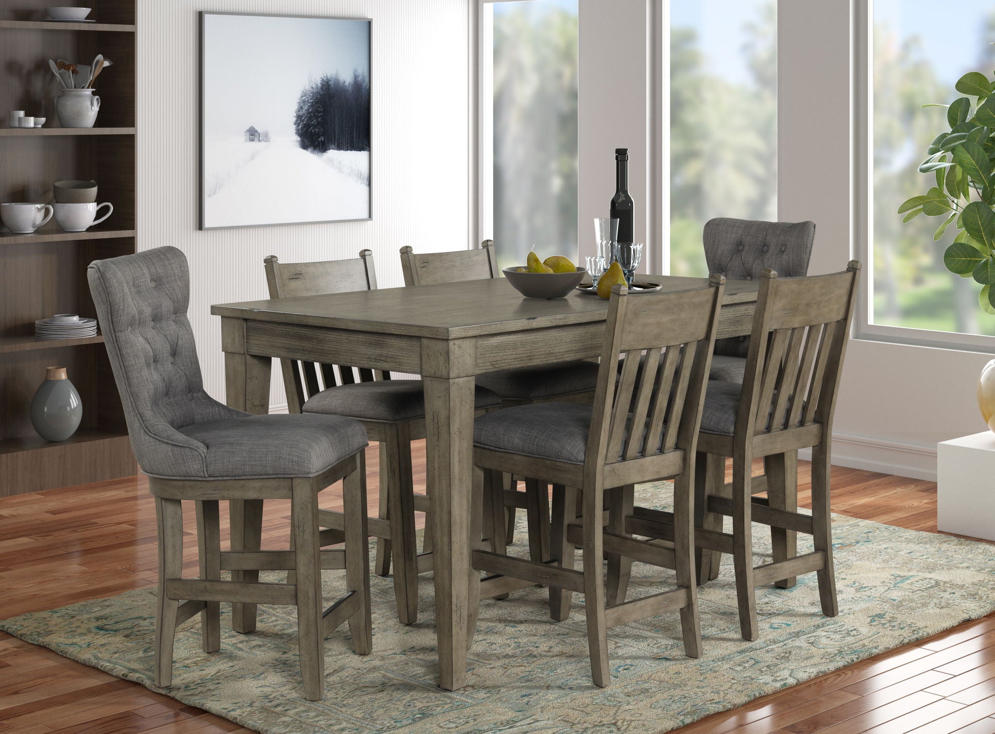 Hartford - Upholstered Counter Stool (Set of 2) - Rustic