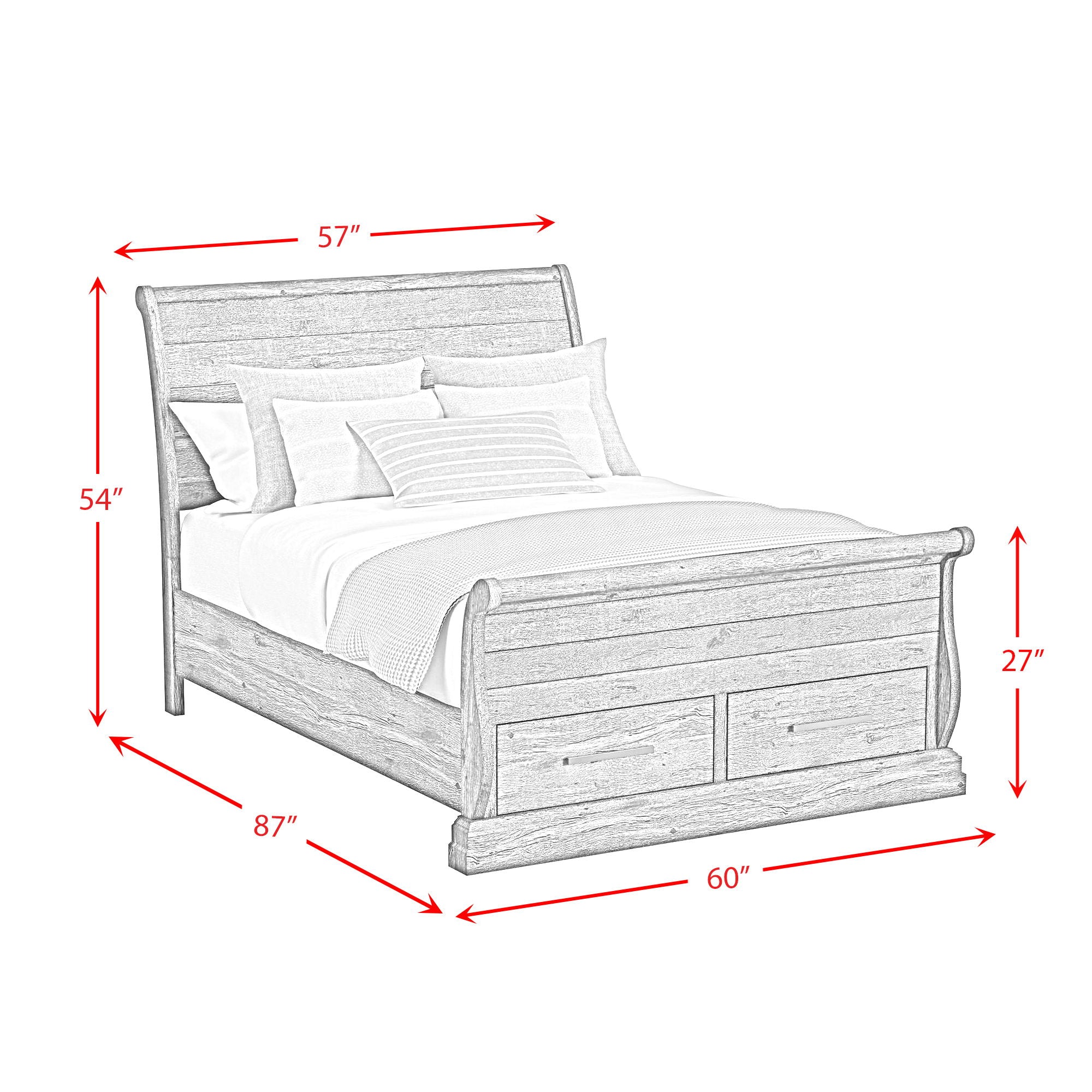 Park Ridge - Sleigh Storage Bedroom Set