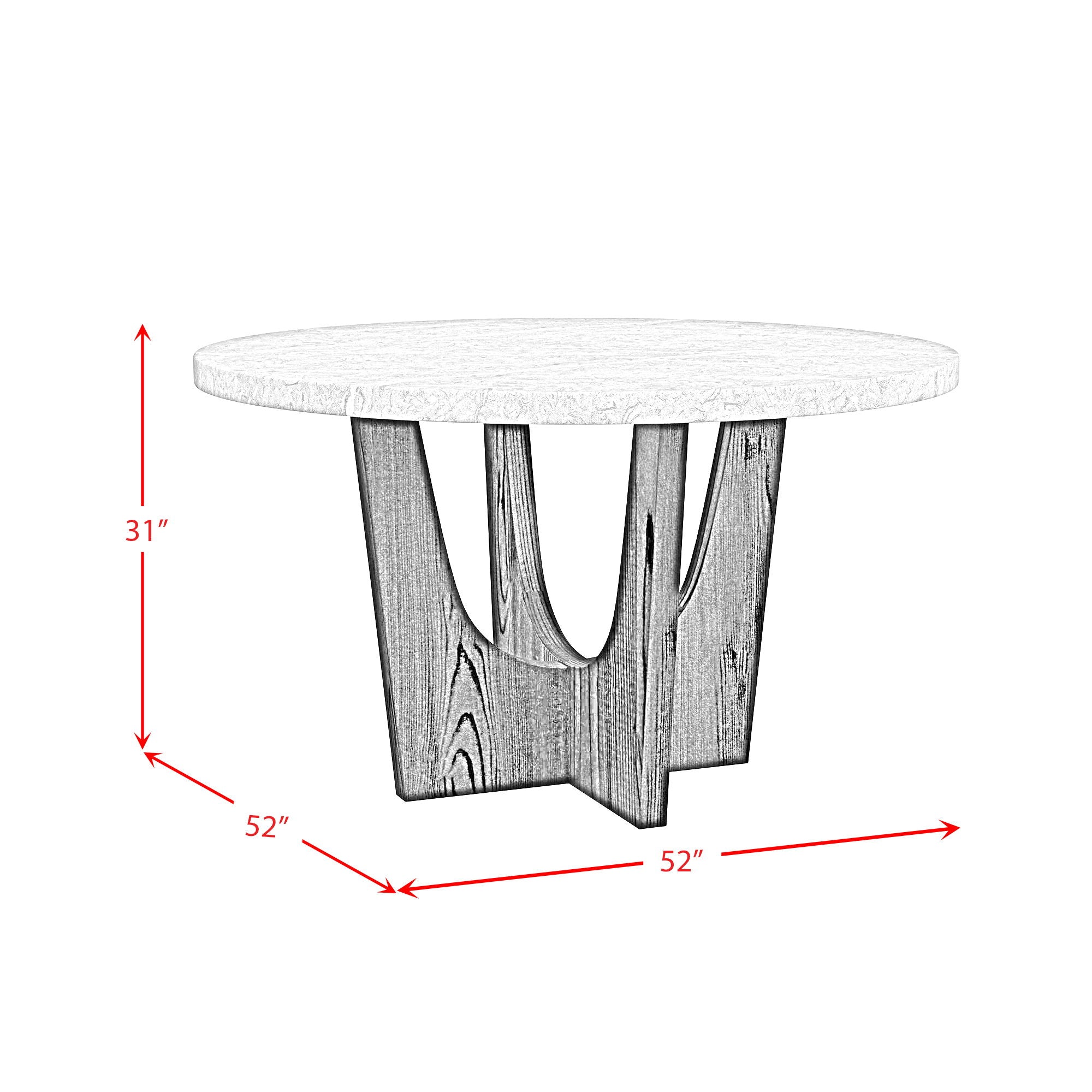 Oregon - 5 Piece Standard Height Dining Set (Round Table And Four Chairs)
