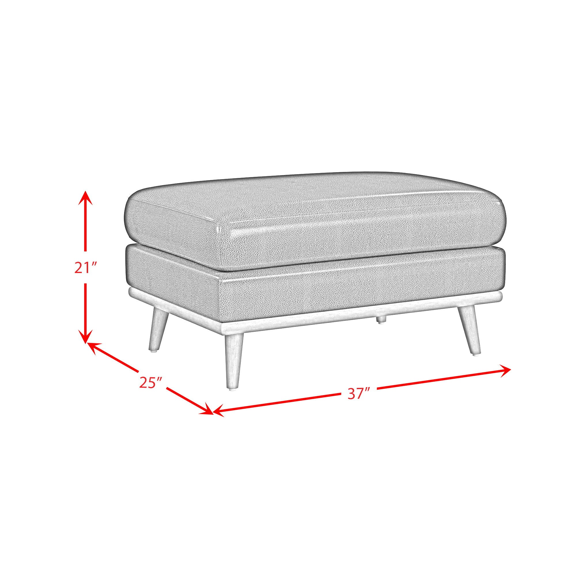 Horizon - Ottoman With Wood Base