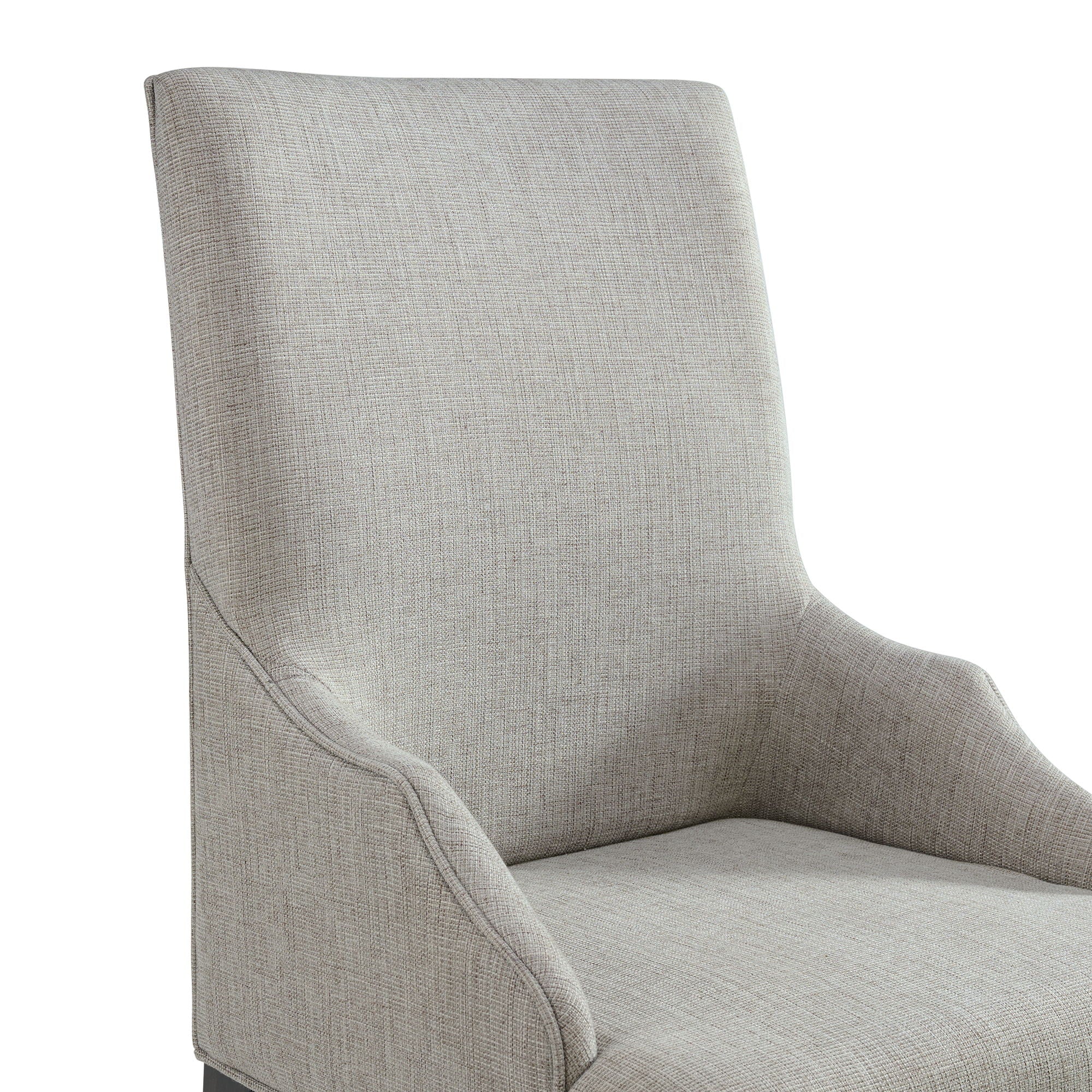 Montrose - Fabric Dining Host Chair (Set of 2) - Espresso / Light Gray