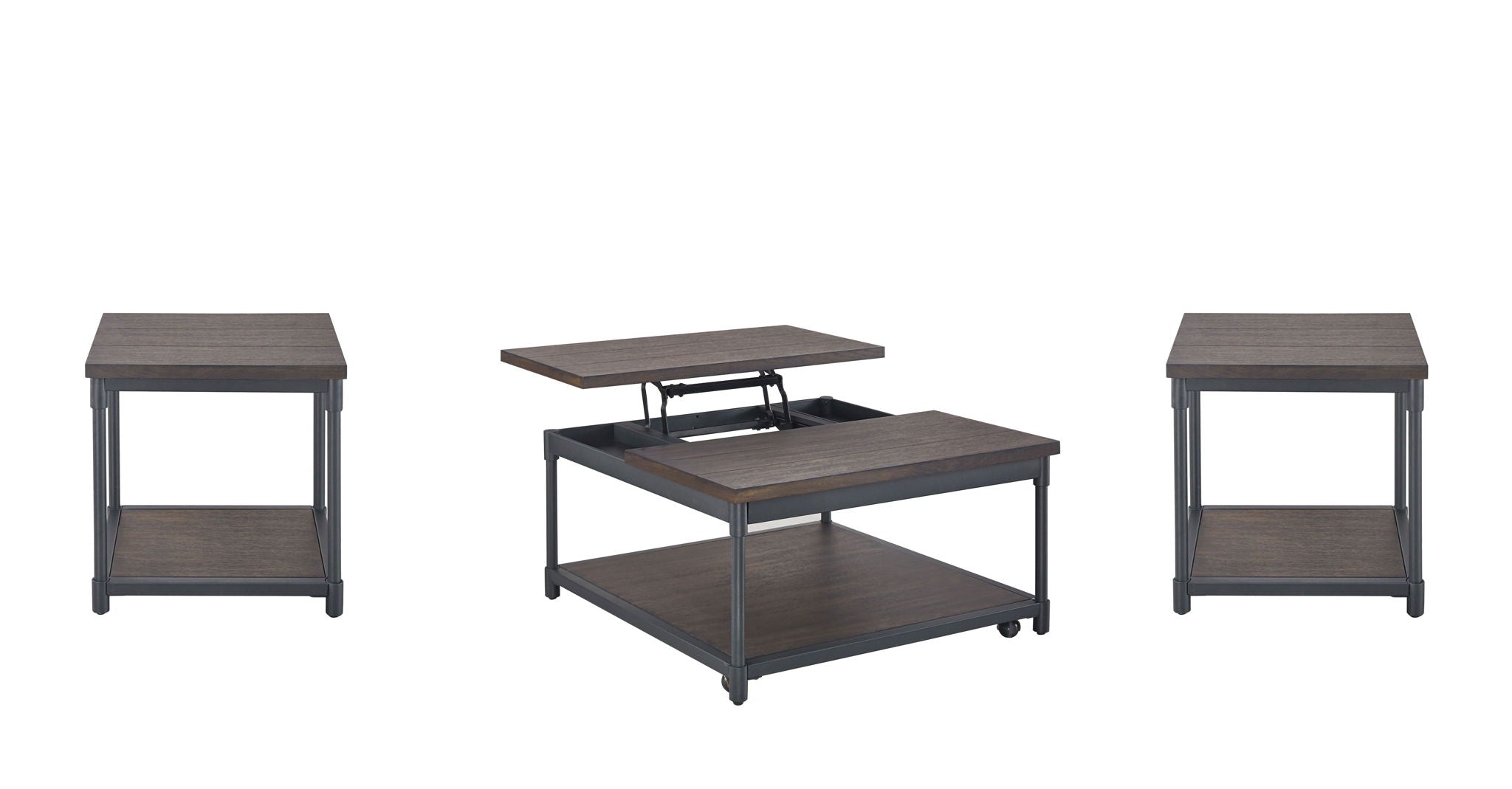 Prescott - 3 Piece Table Set - Brown