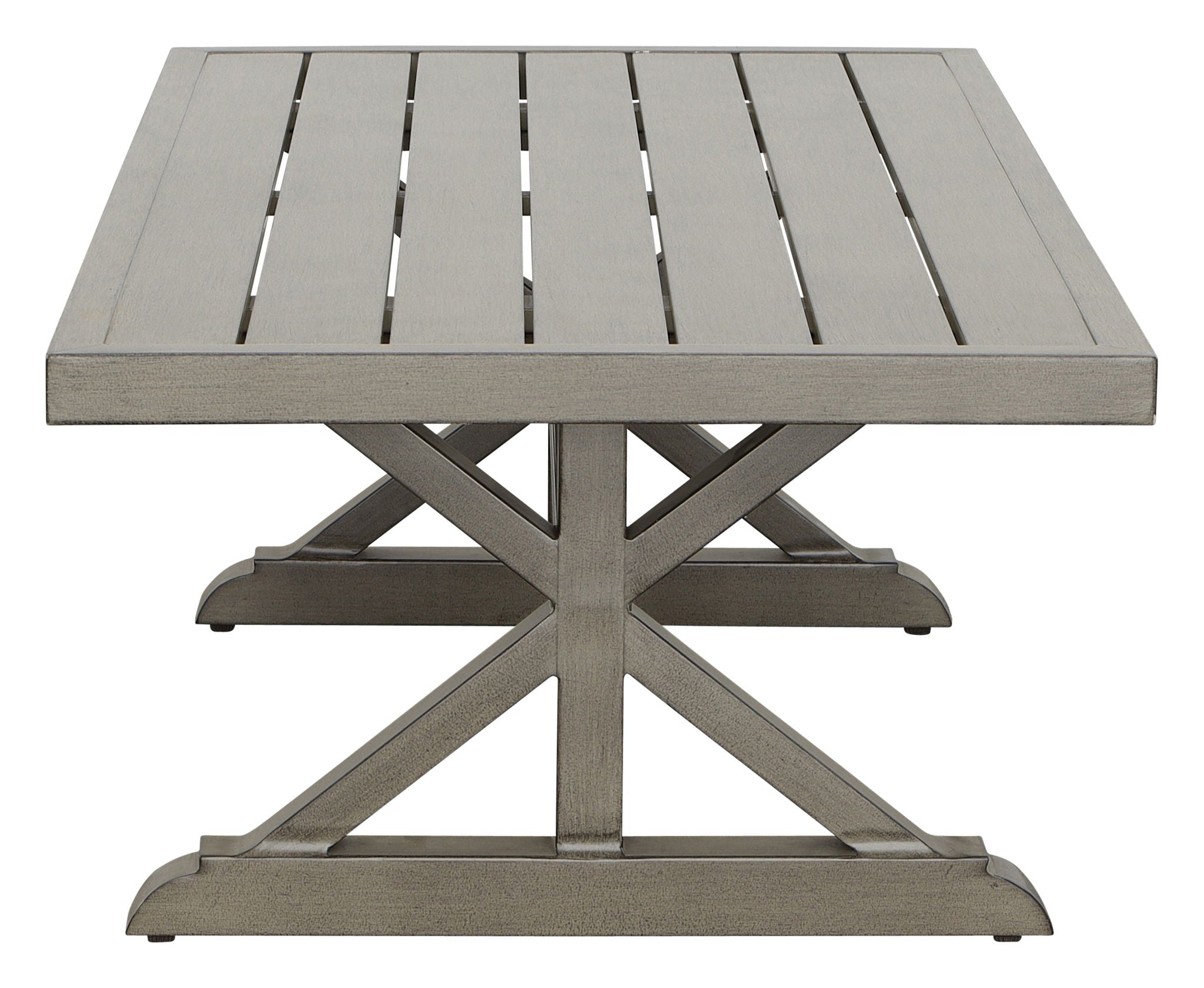 Jones - Outdoor Aluminum Coffee Table - Brown