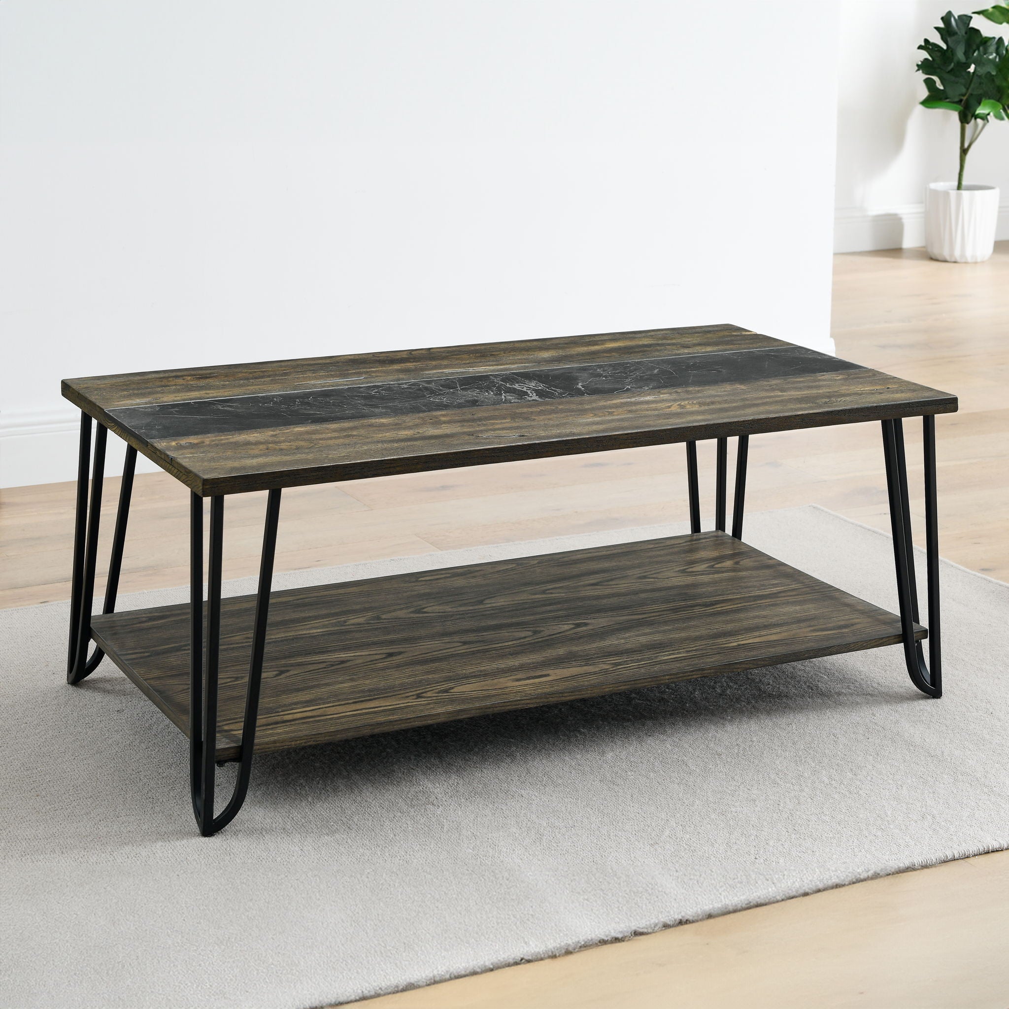 Harper - Table With Sintered Stone Inlay