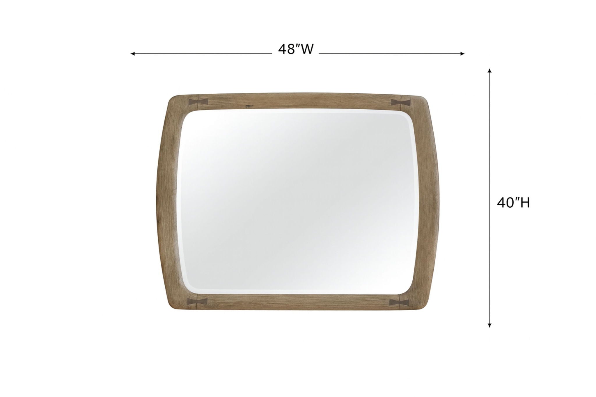 Pagosa - Mirror With Bowties - English Knotty Oak
