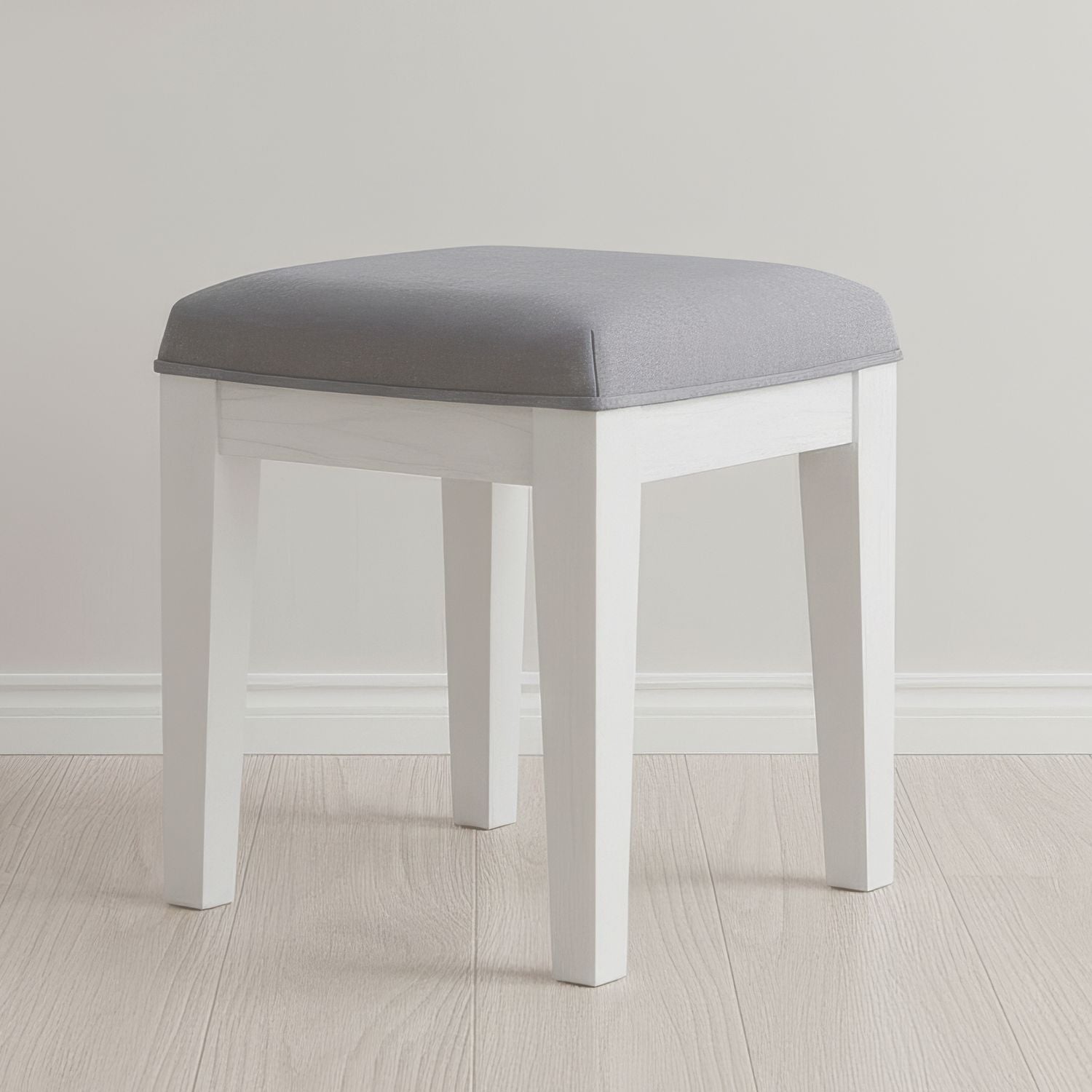 white dressing stool Reflections - Vanity Stool