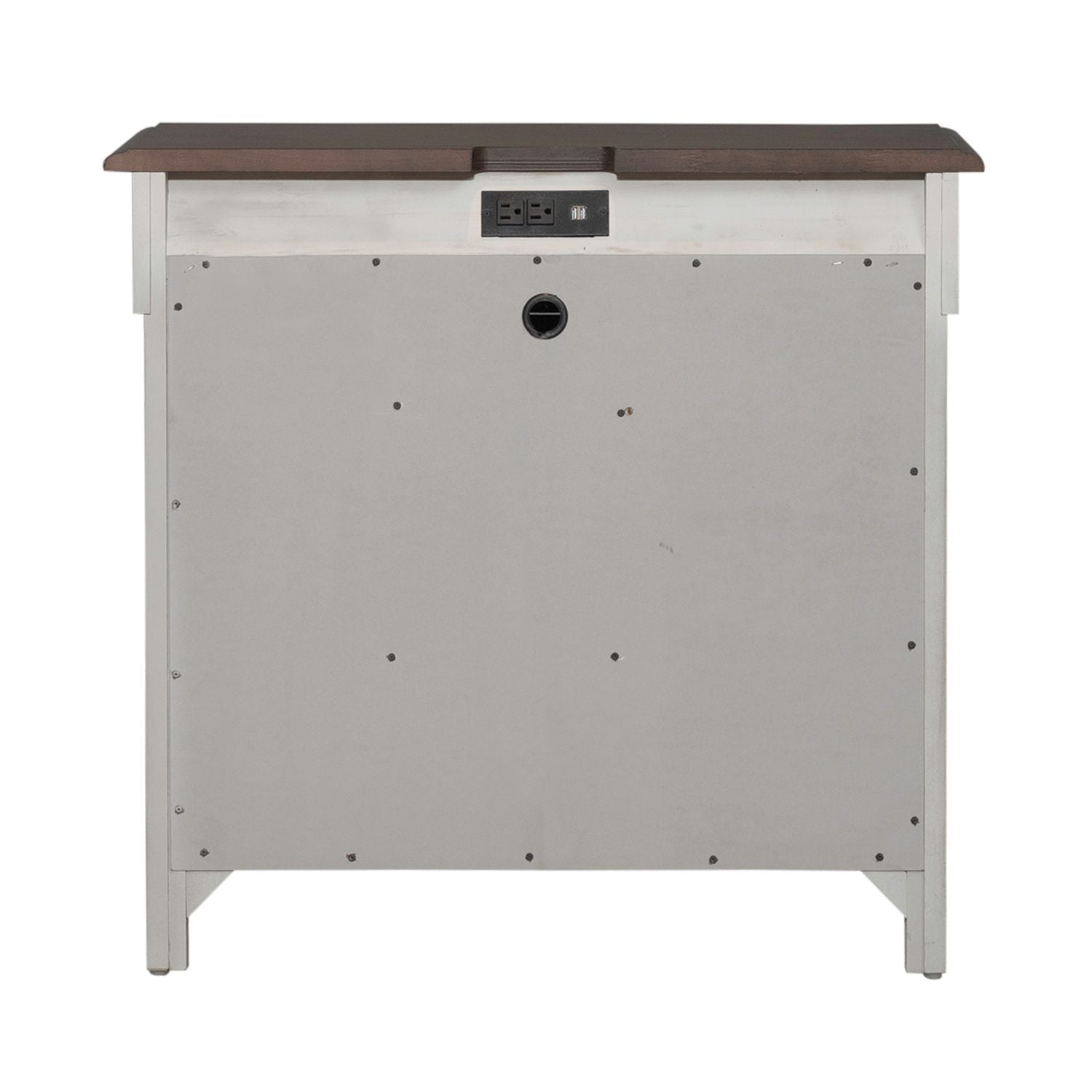 Ivy Hollow - 3 Drawer Bedside Chest With Charging Station - White