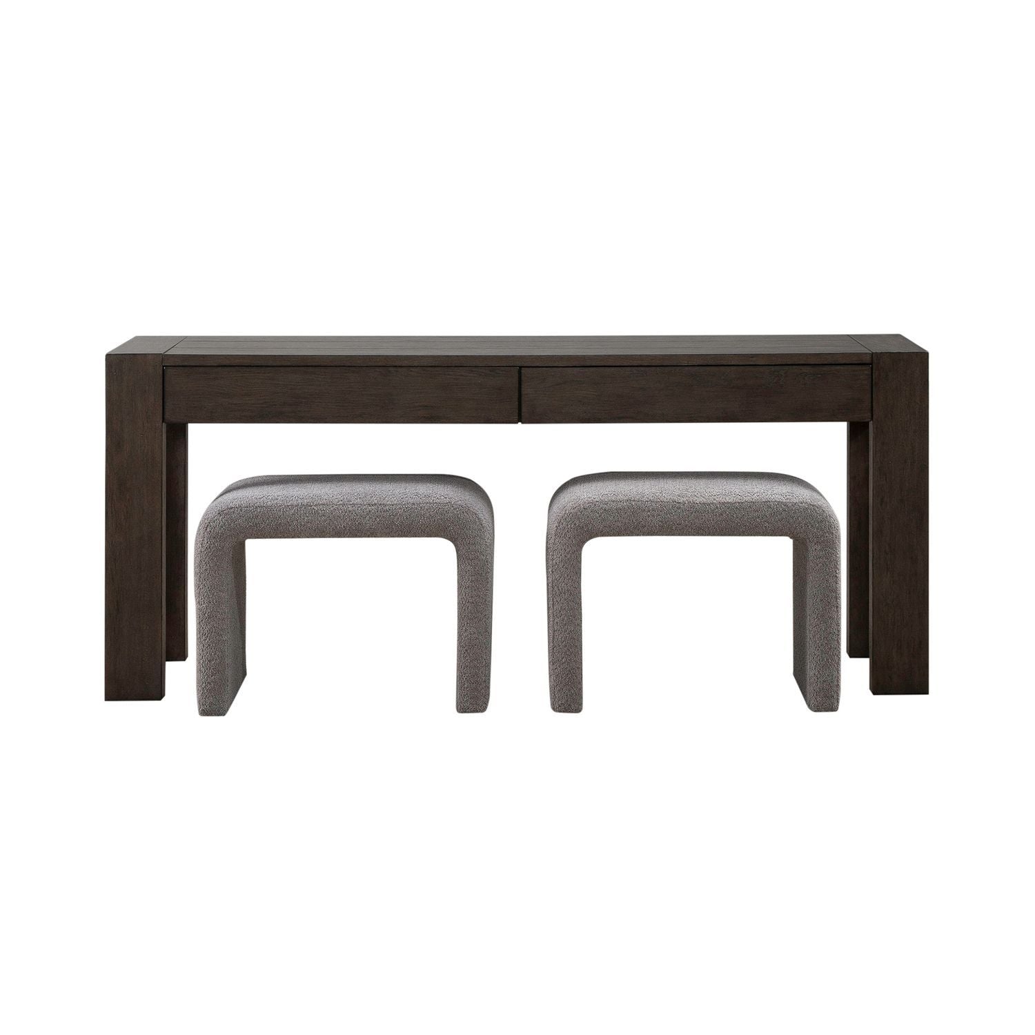 Cascade Falls - 3 Piece Set - Satin Espresso / Gray