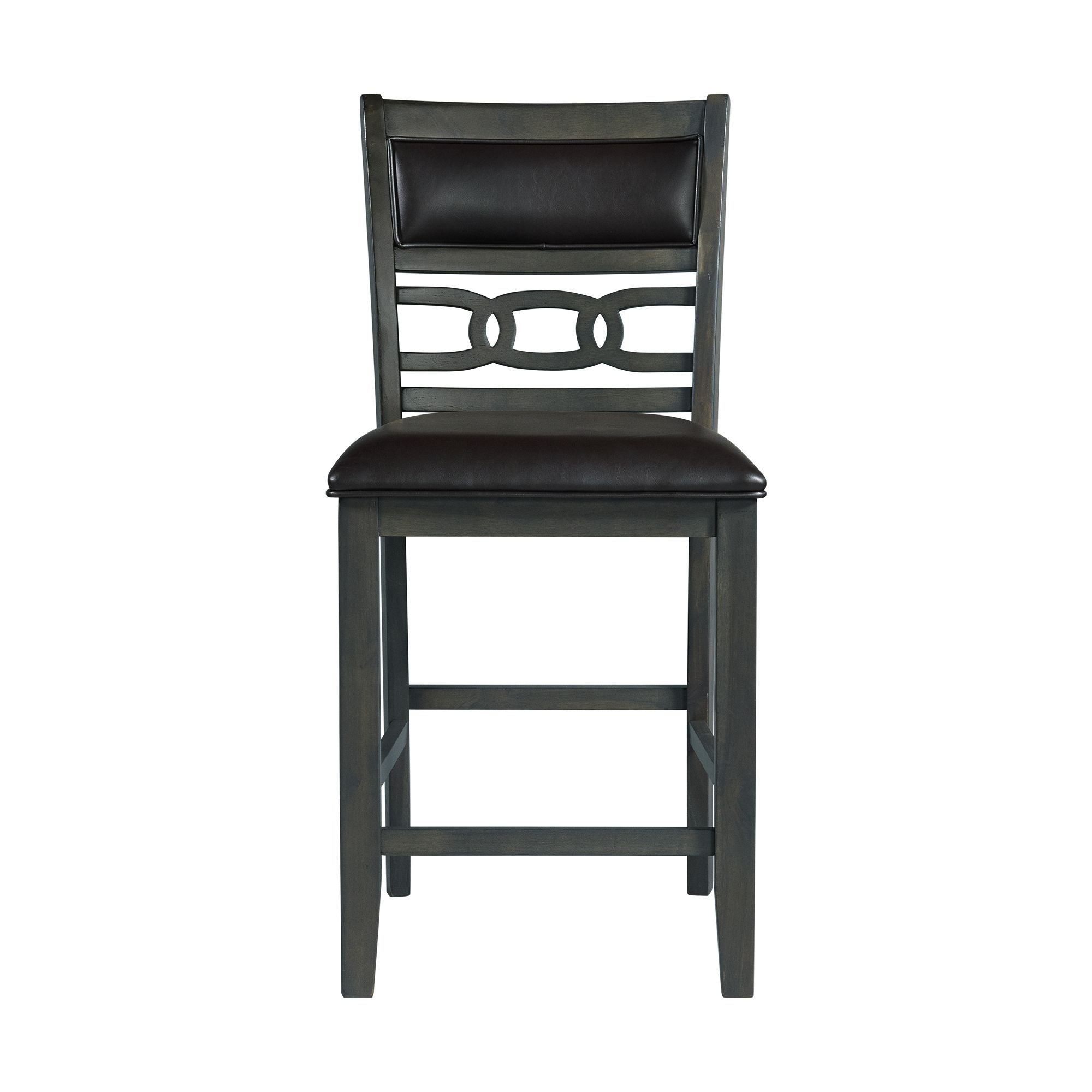 Amherst - Counter Side Chair With PU Cushion (Set of 2) - Gray Finish