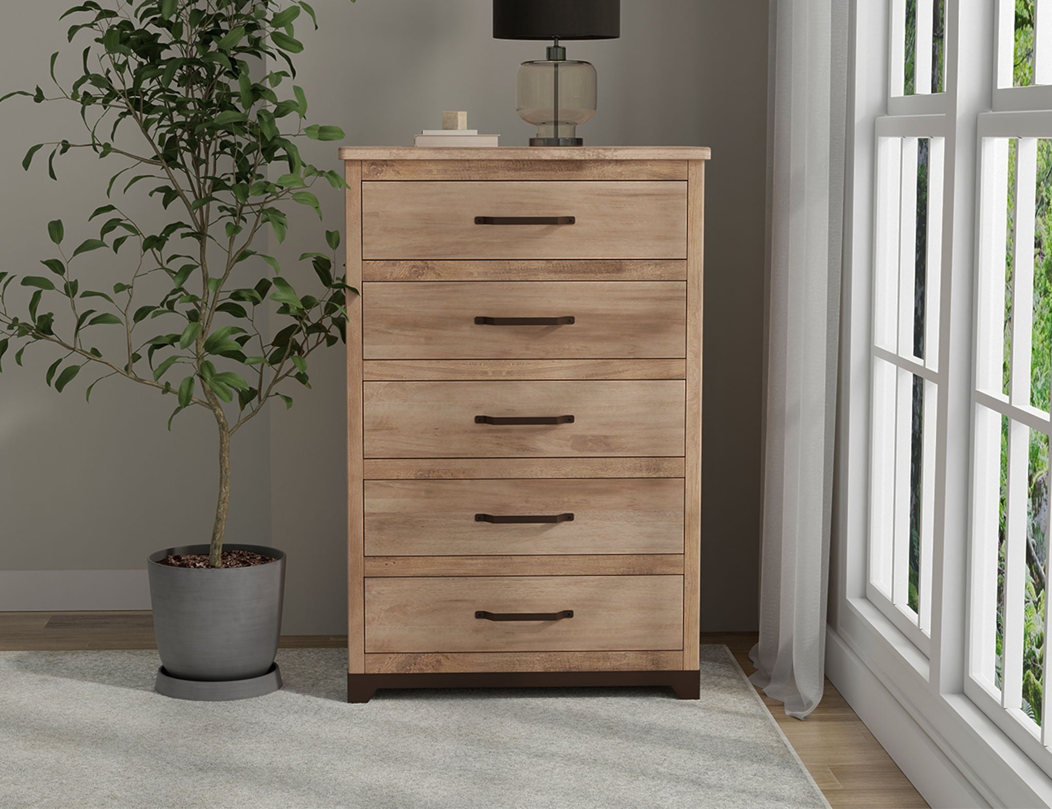 Natural Parota - Chest - Brown Cappuccino