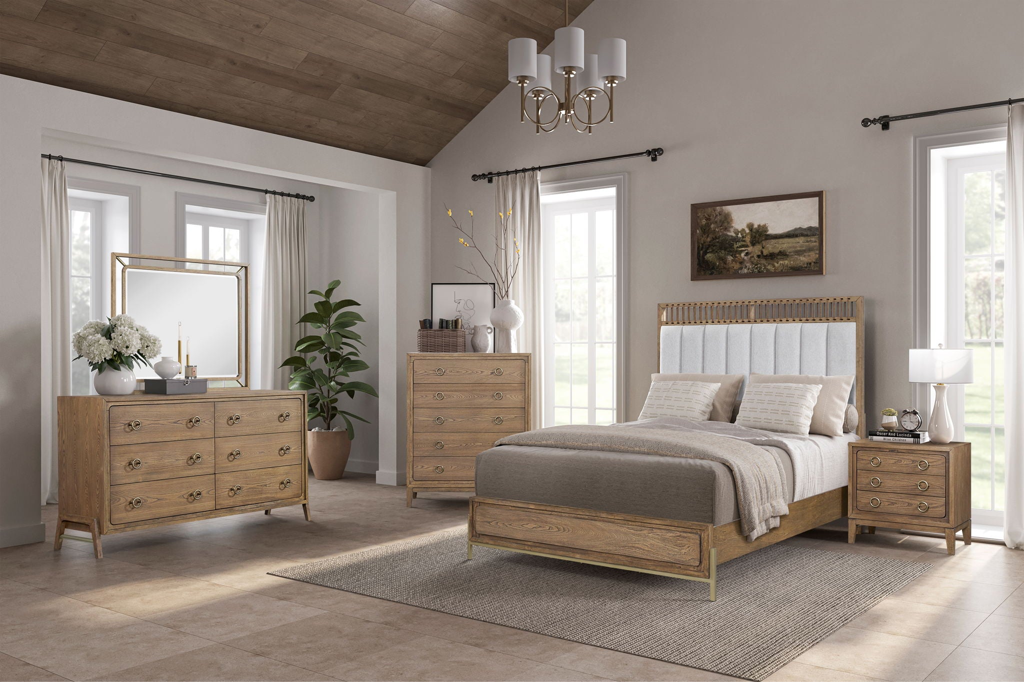 Elure - Upholstered Panel Bed