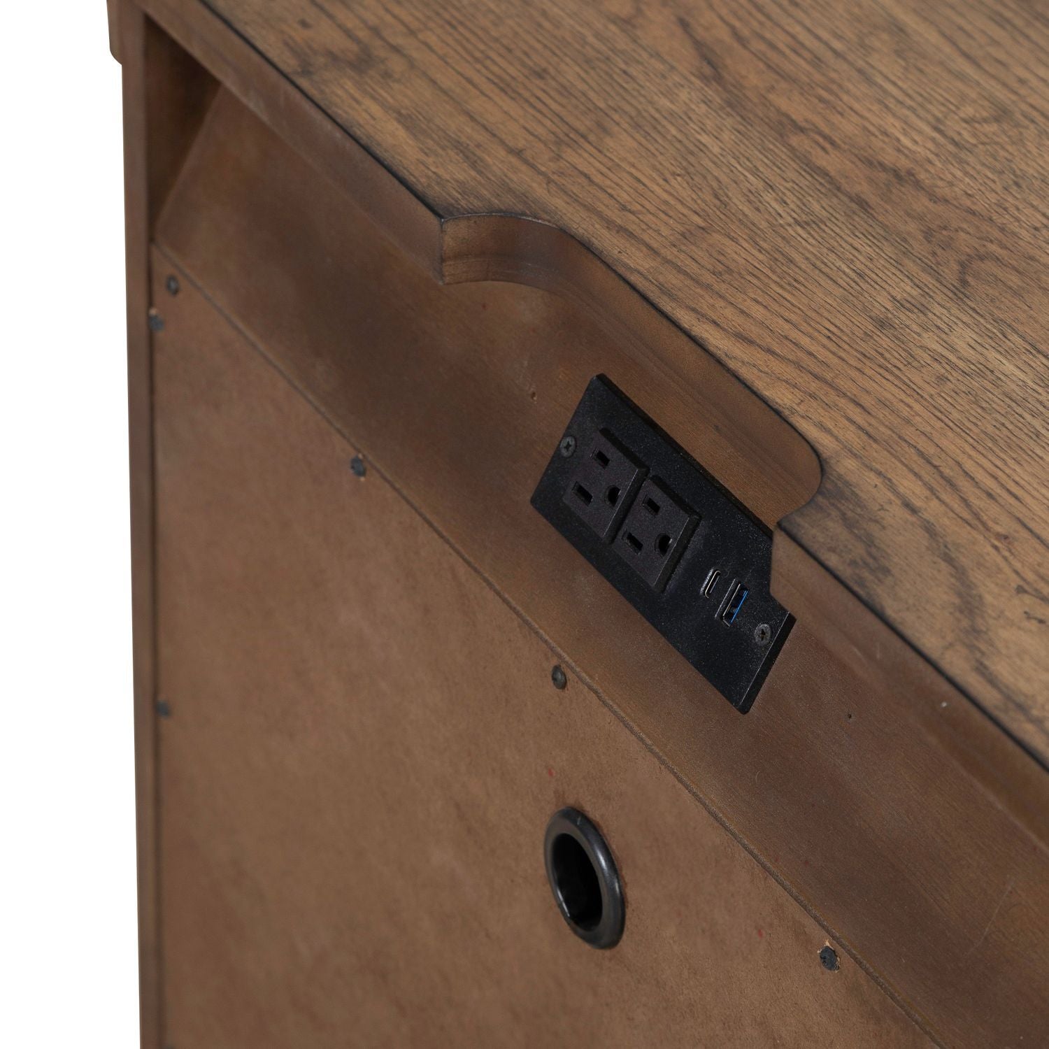 Carolina Park - Nightstand With Charging Station - Brown