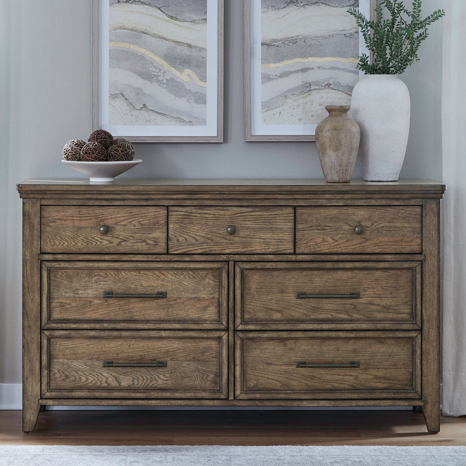 Carolina Park - 7 Drawer Dresser - Brown