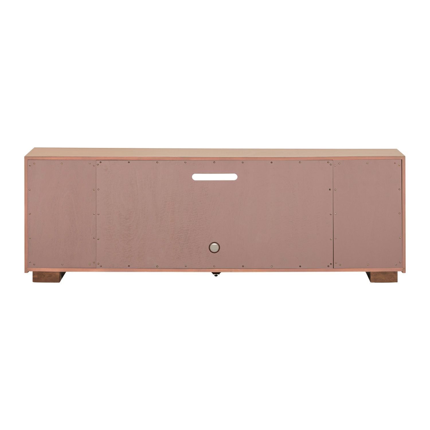 Fireplace TV Consoles - 214 84'' Console With Fire FTS Multiplees - Light Brown