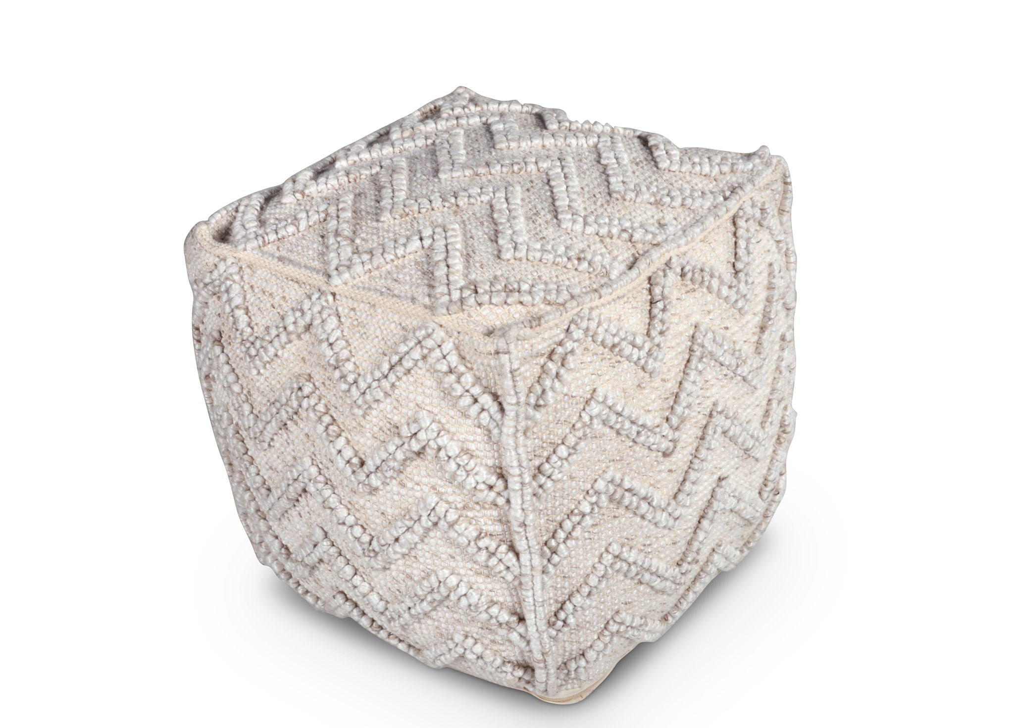 Kenzari - Square Zigzag Handwoven - Gray