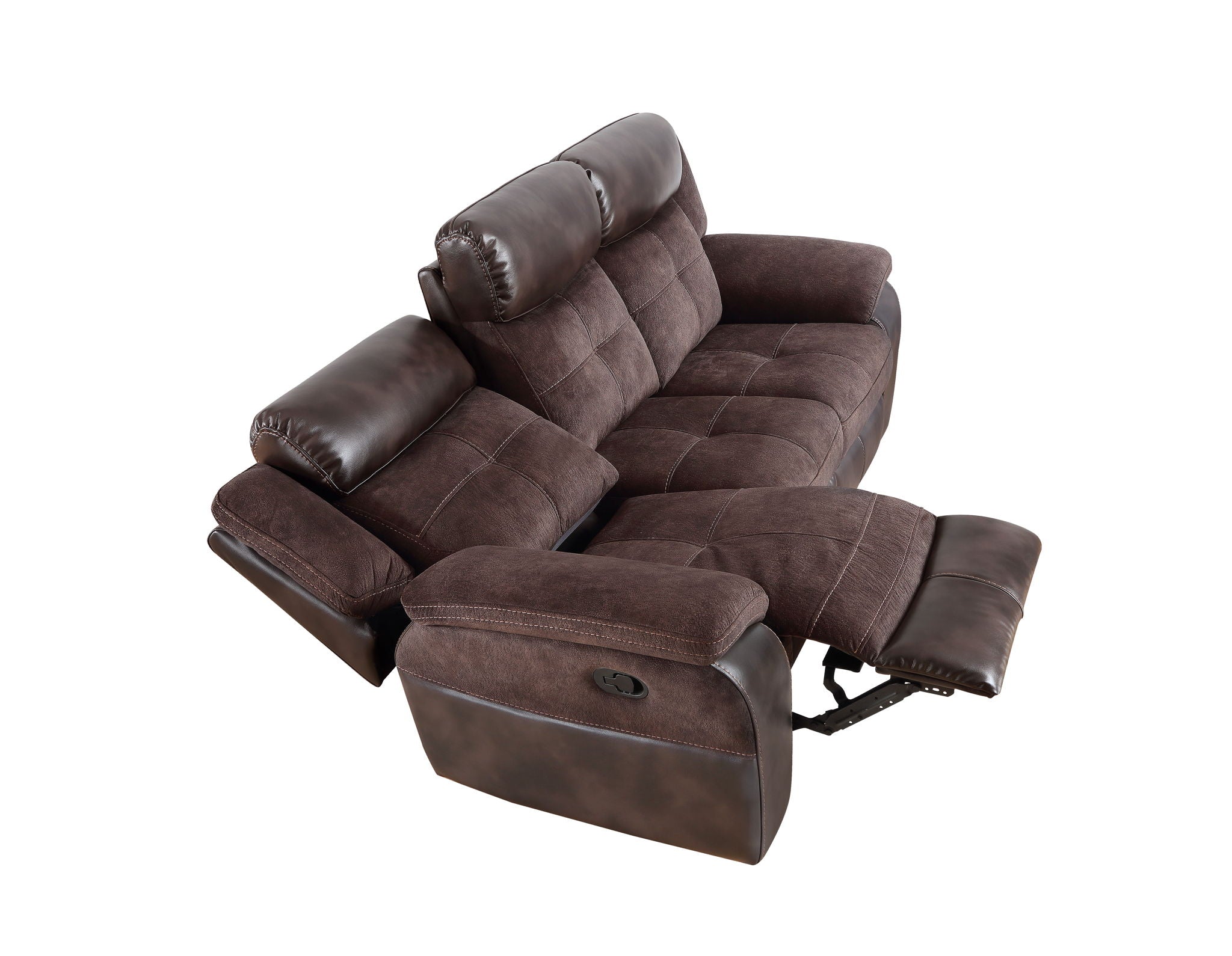 Pueblo - Manual Recliner Sofa - Coffee