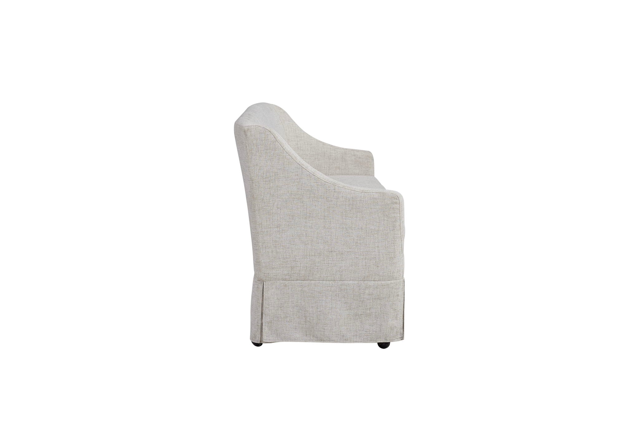 Citrus Heights - Slip Covered Settee - Sand / Pearl Silver
