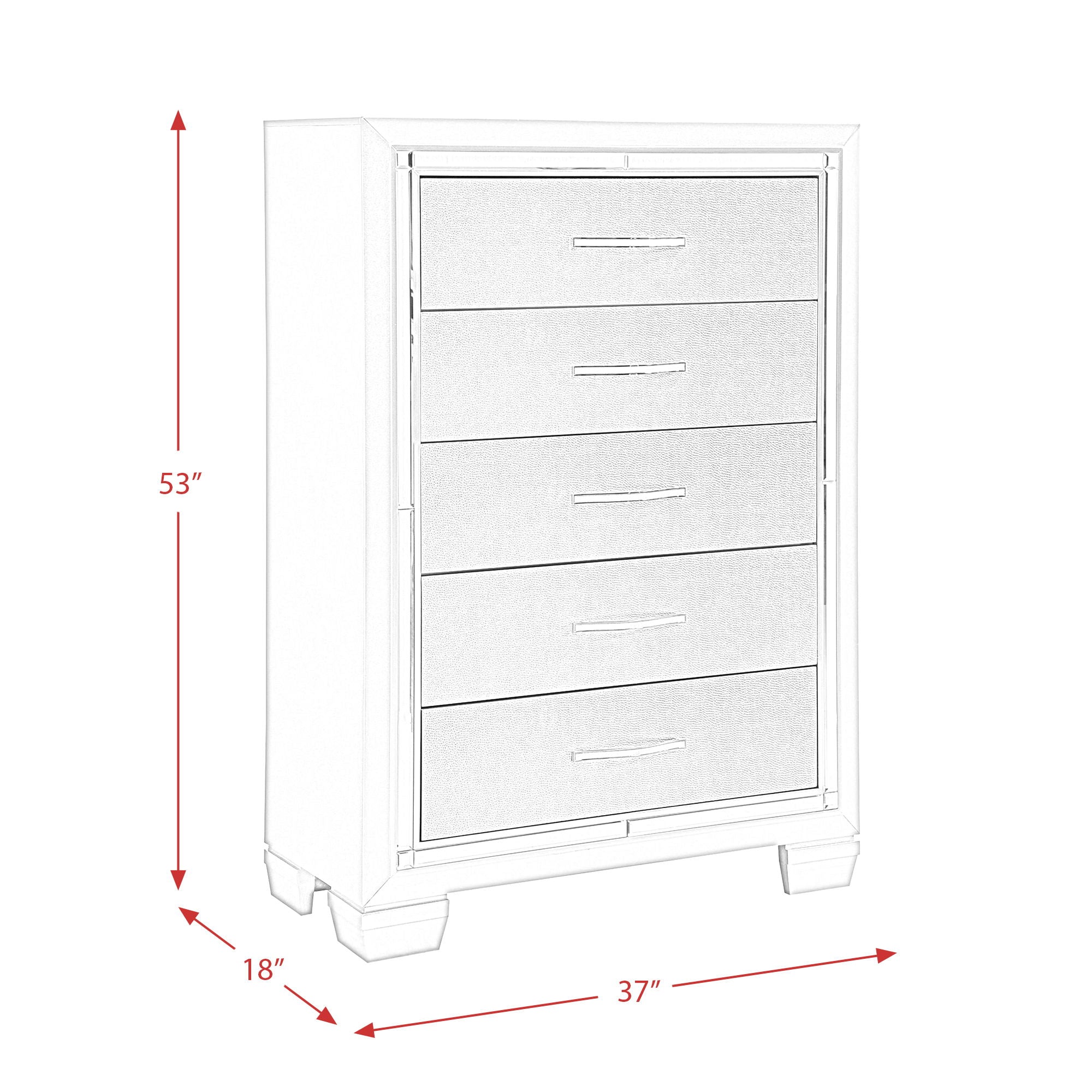 Platinum - Platform Storage Bedroom Set