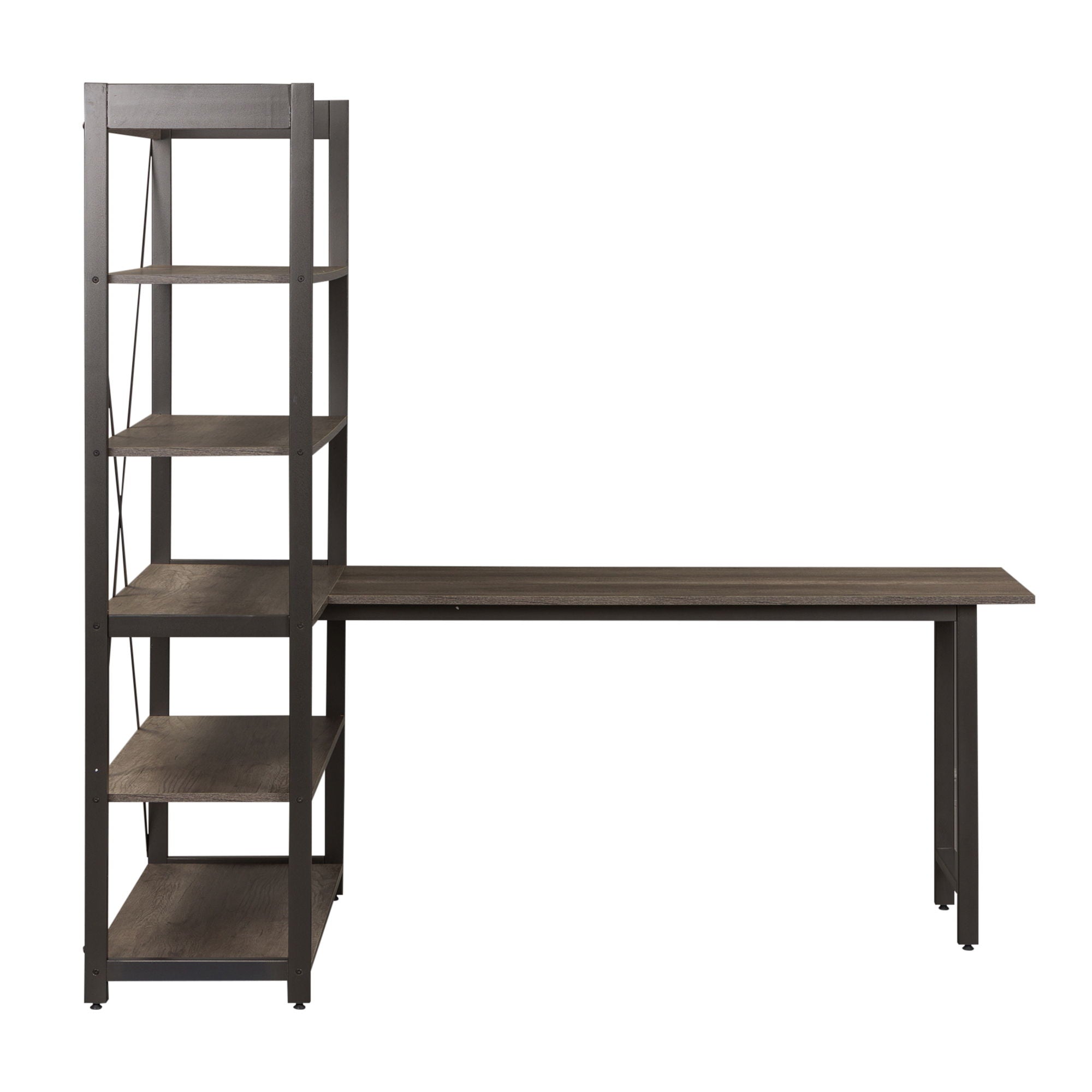 Tanners Creek - 2 Piece Home Office Set (Desk And Bookcase) - Dark Gray