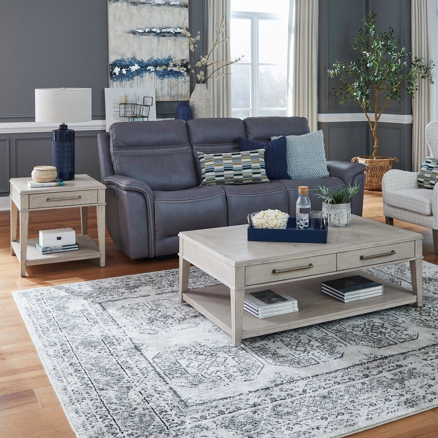 New Haven - 3 Piece Table Set - Sanctuary White