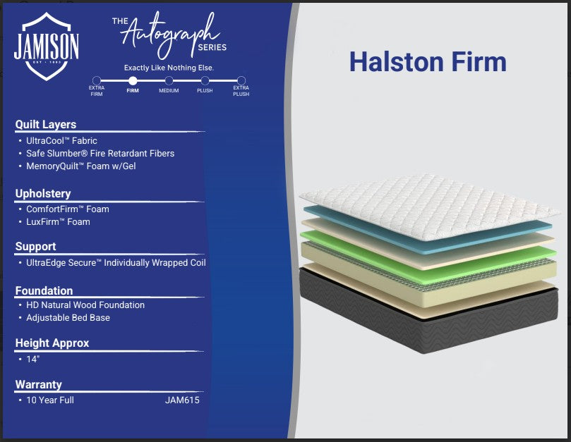 Halston Firm by Jamison Bedding