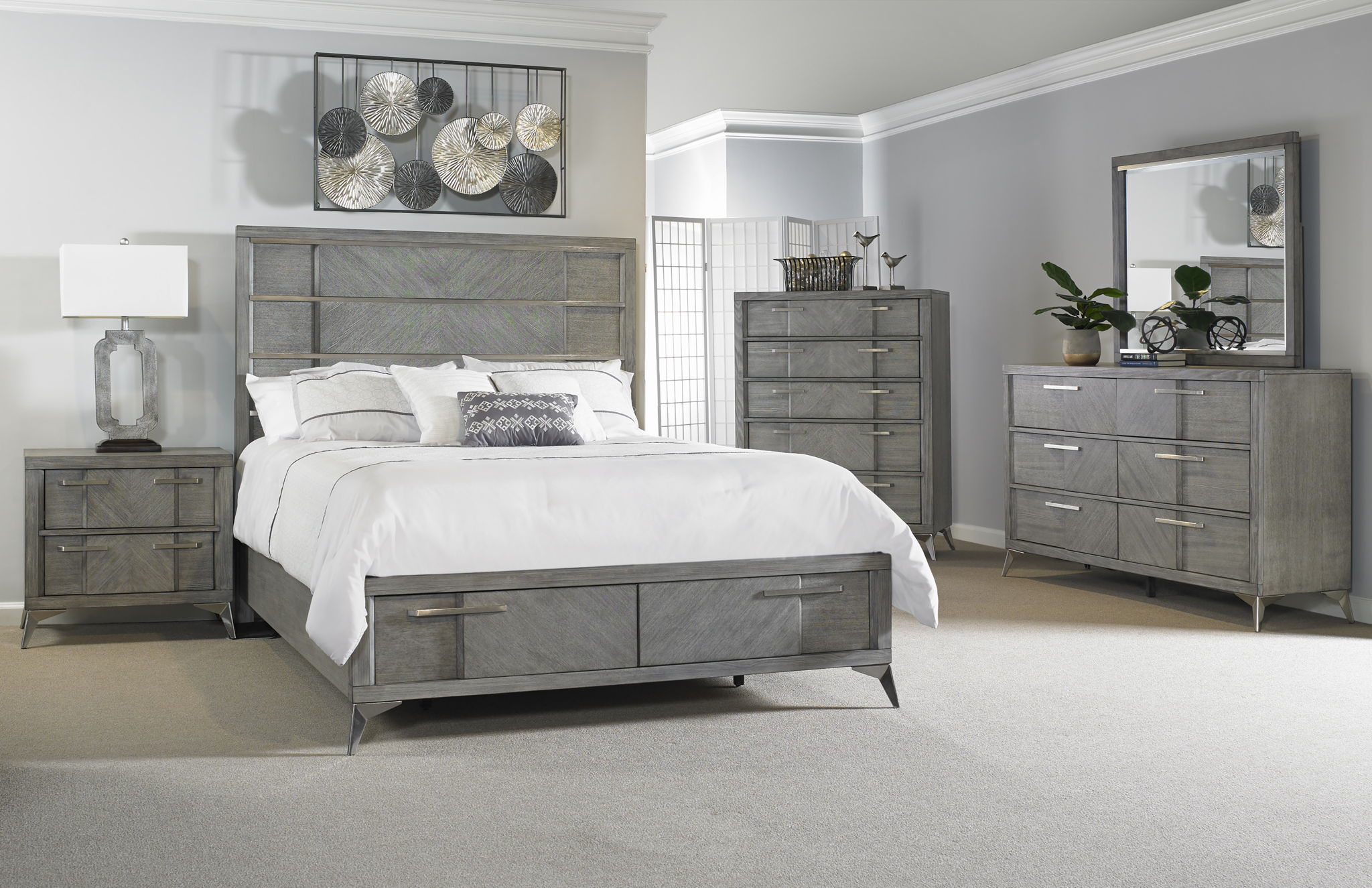 Aries - Landscape Mirror - Gray