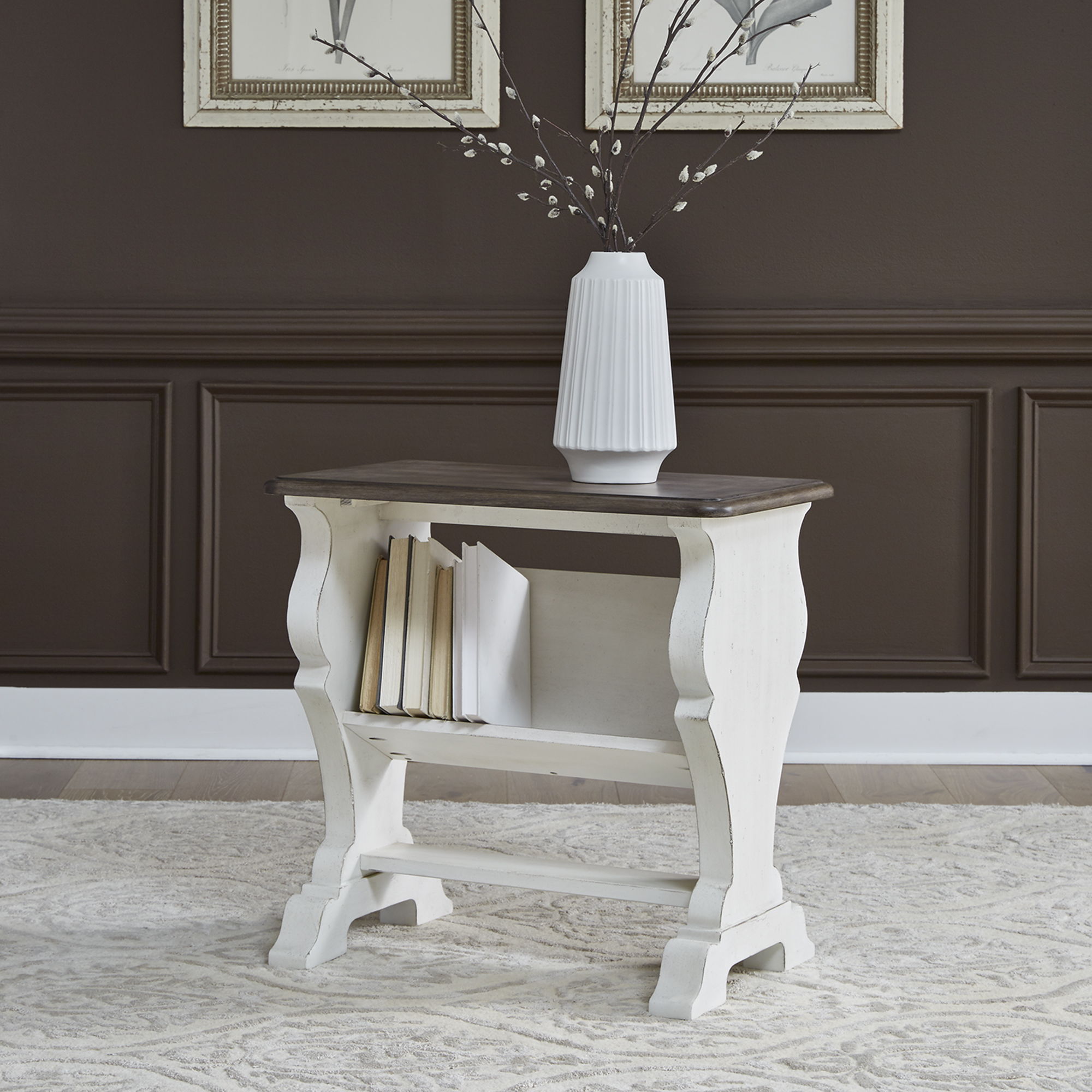 Abbey Road - Library Chair Side Table - White