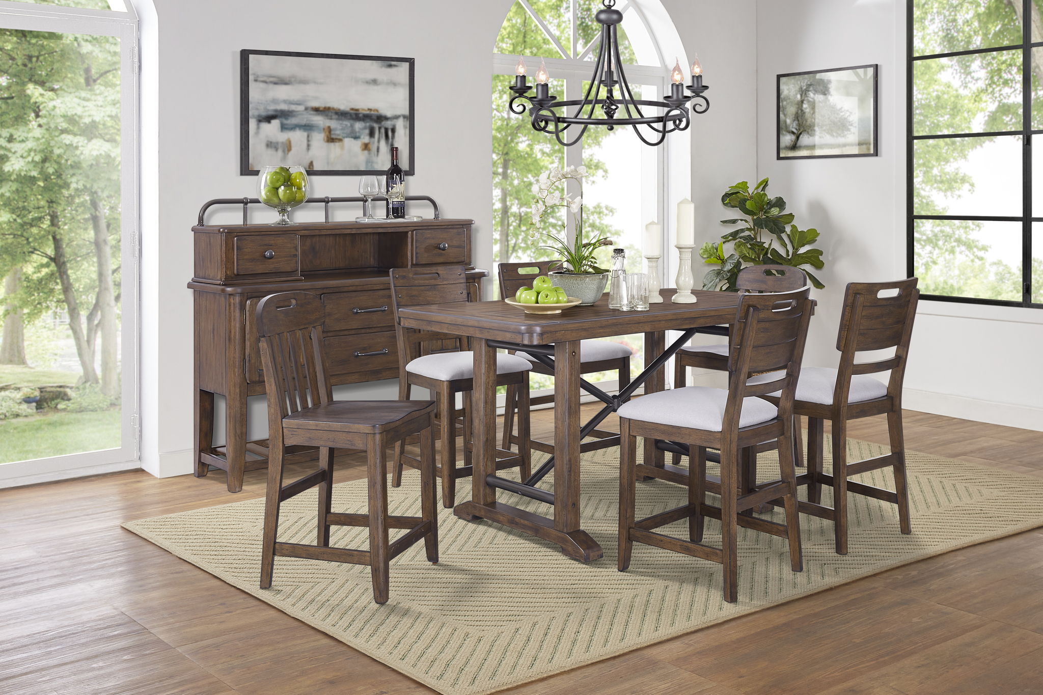 Danville - 2 Door / 2 Drawer Buffet - Spice Brown