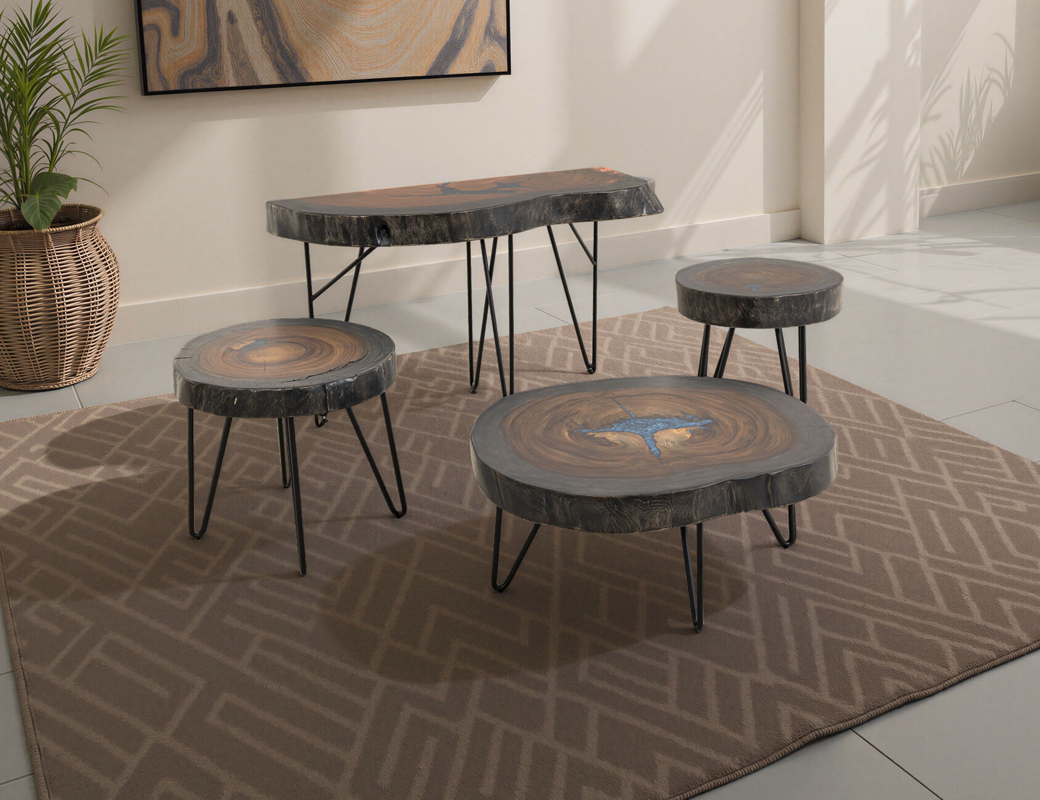Parota - Wooden Sofa Table - Dark Brown