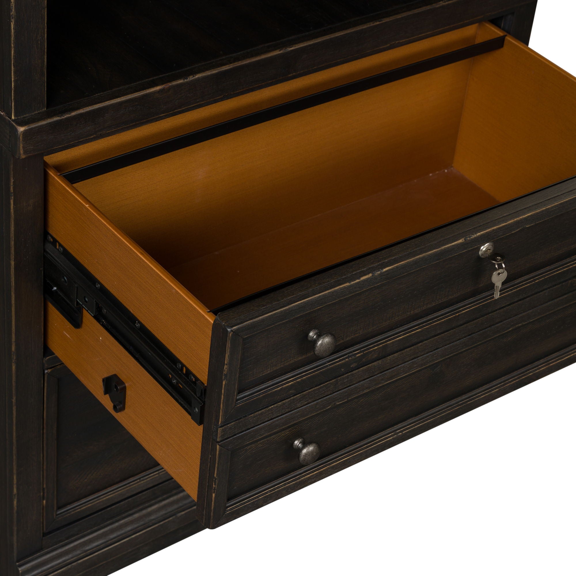 Harvest Home - 2 Piece Hutch & Cabinet Set - Black